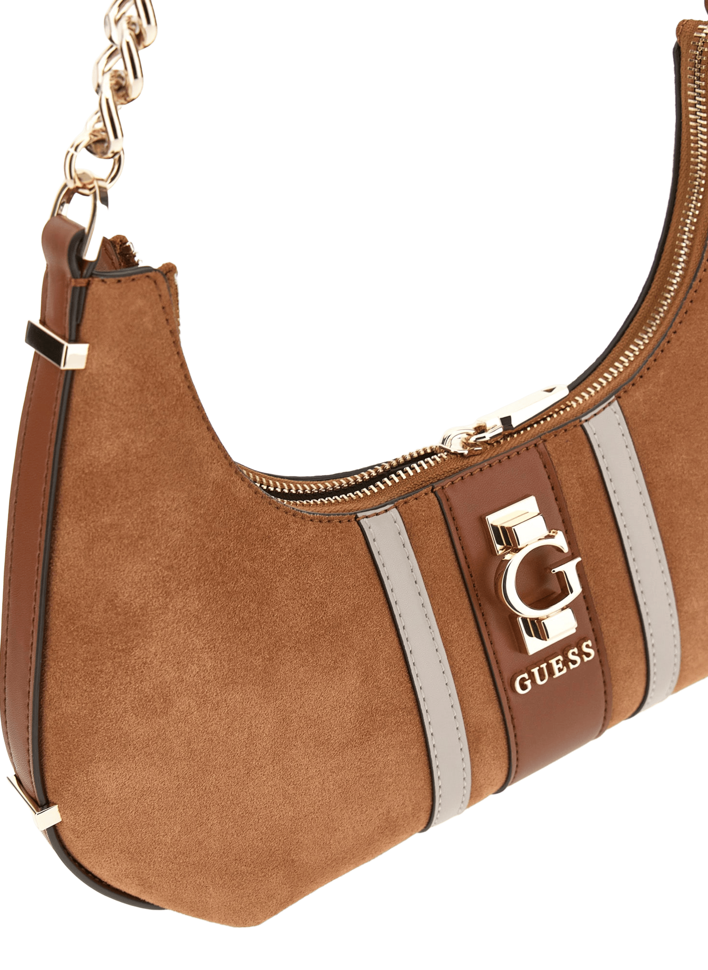 Leather shoulder bag GUESS Multicolour