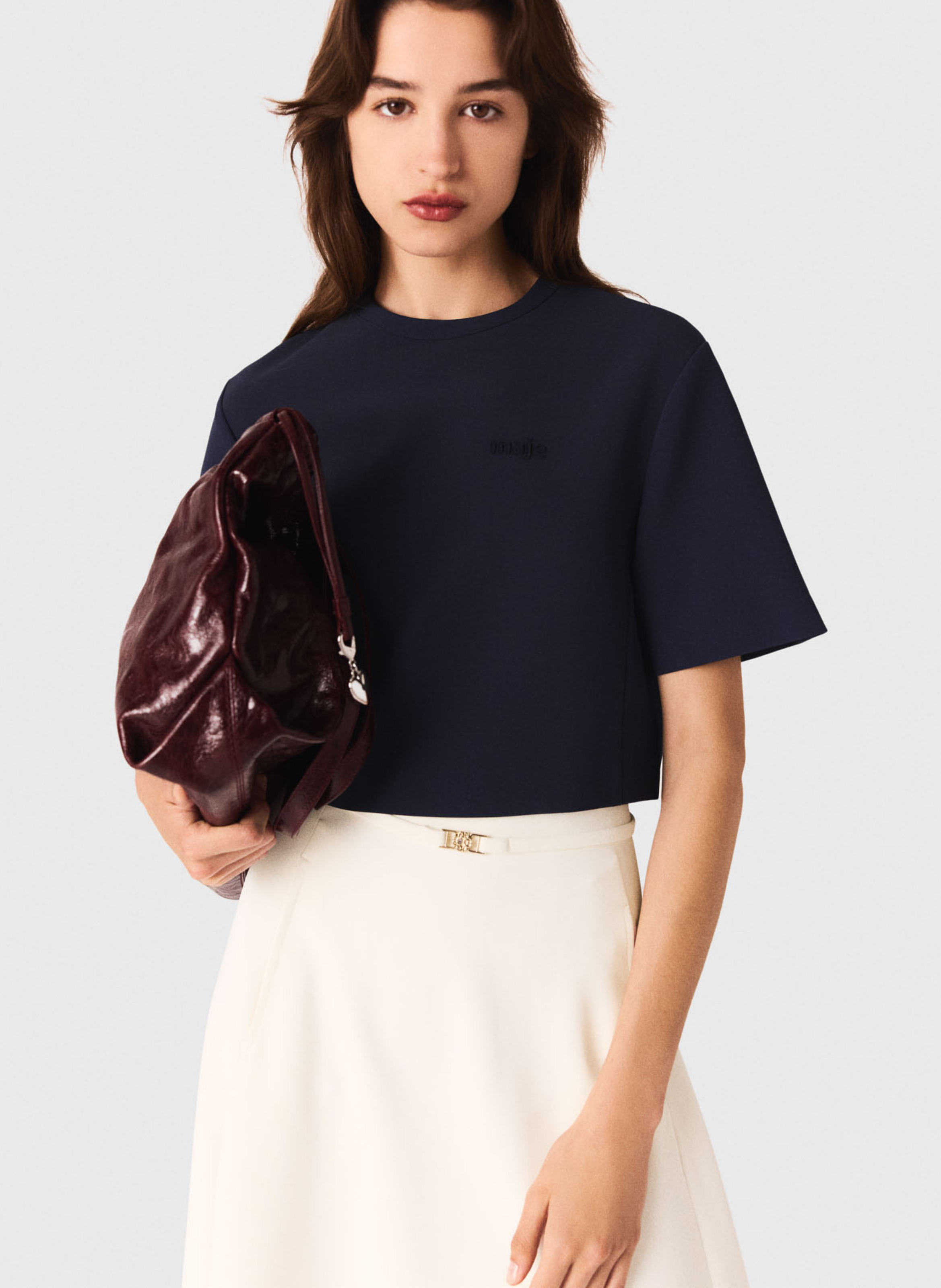 Tee-shirt col rond MAJE Bleu