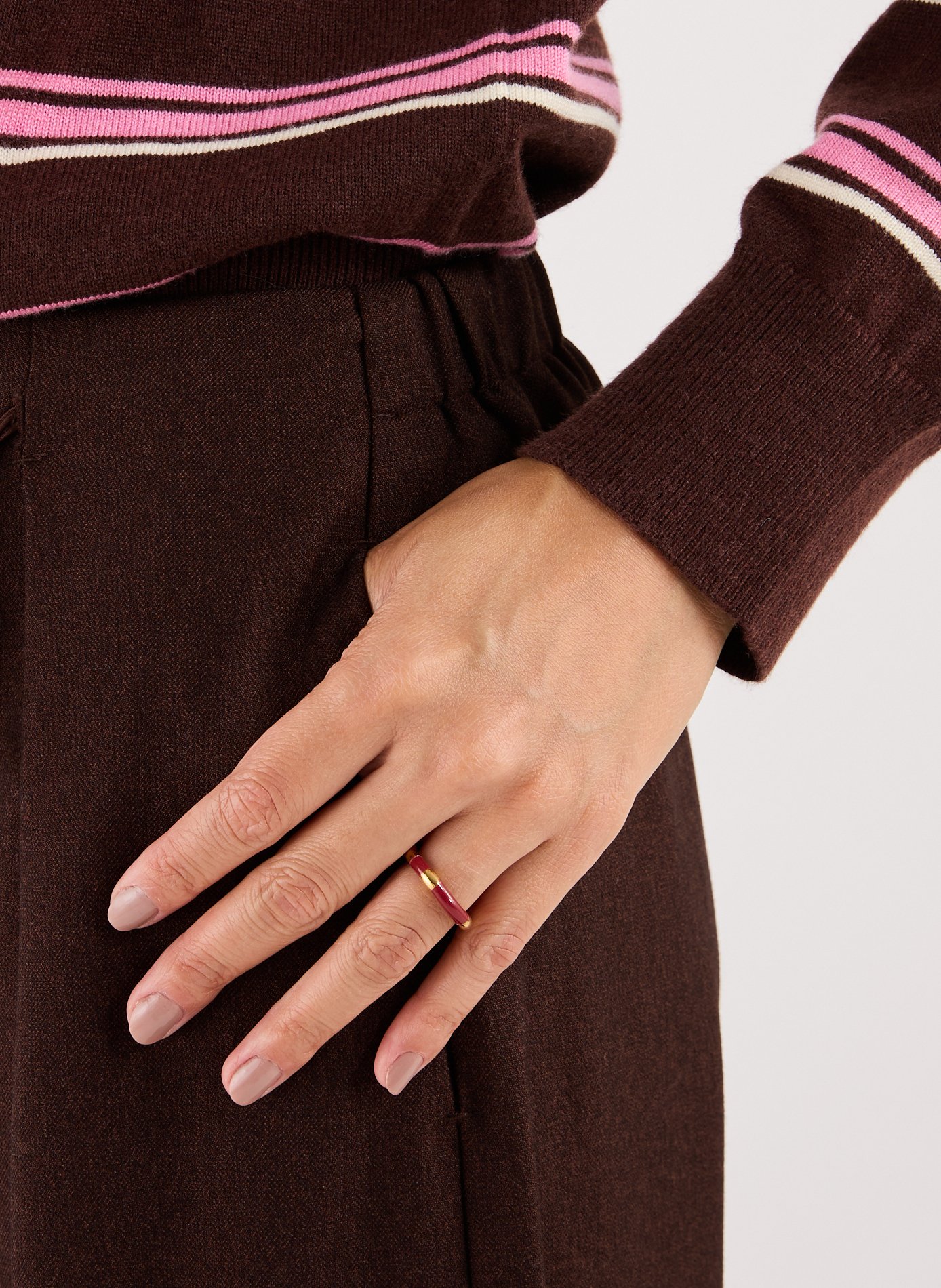 Bague Positano AURELIE BIDERMANN Rouge