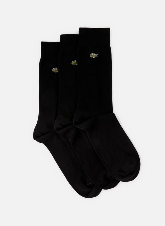 Lot de 3 paires de chaussettes hautes Noir by LACOSTE LACOSTE Lot de 3 paires de chaussettes hautes Noir