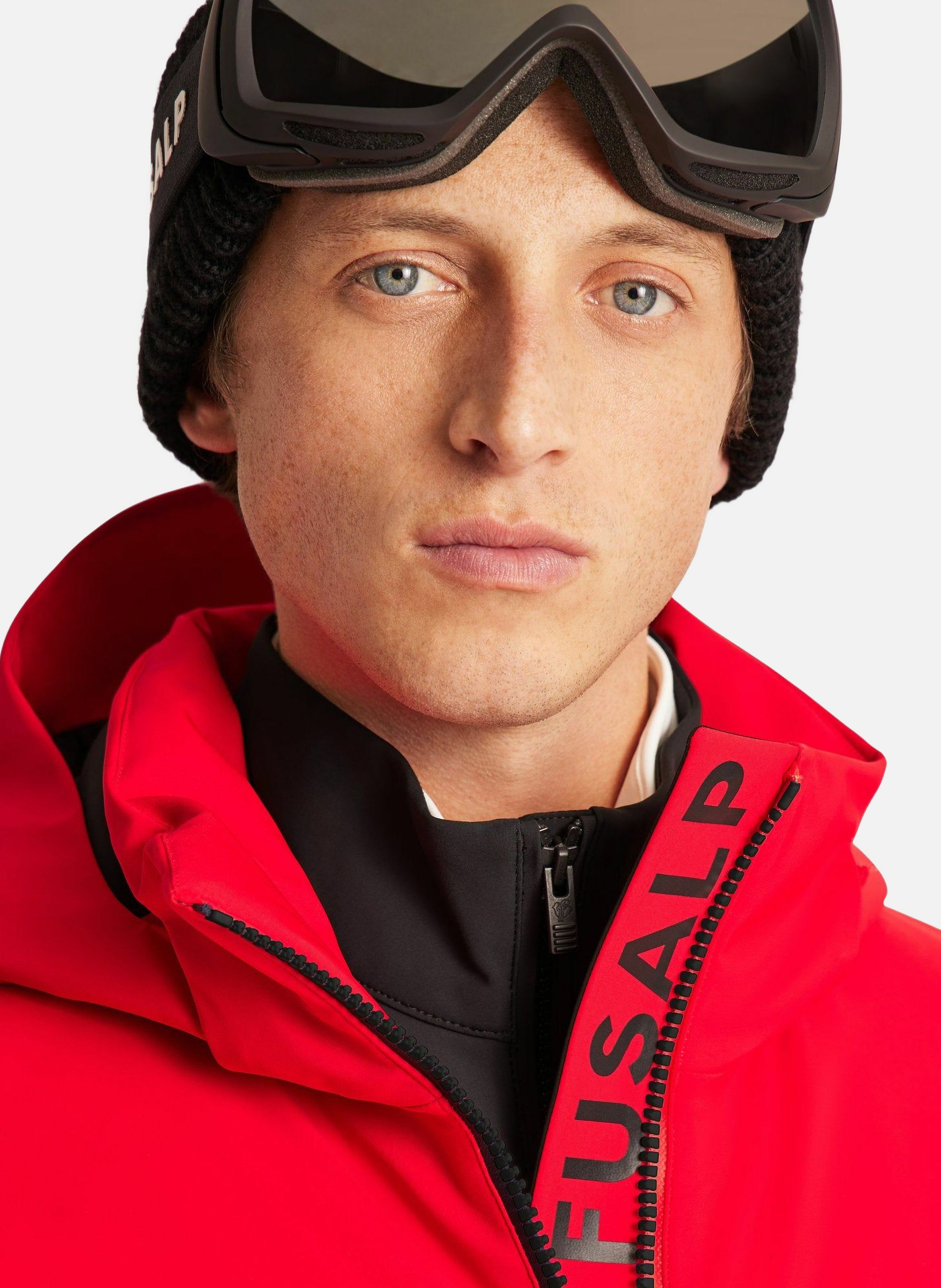 Veste de ski power col montant coupe regular FUSALP Rouge
