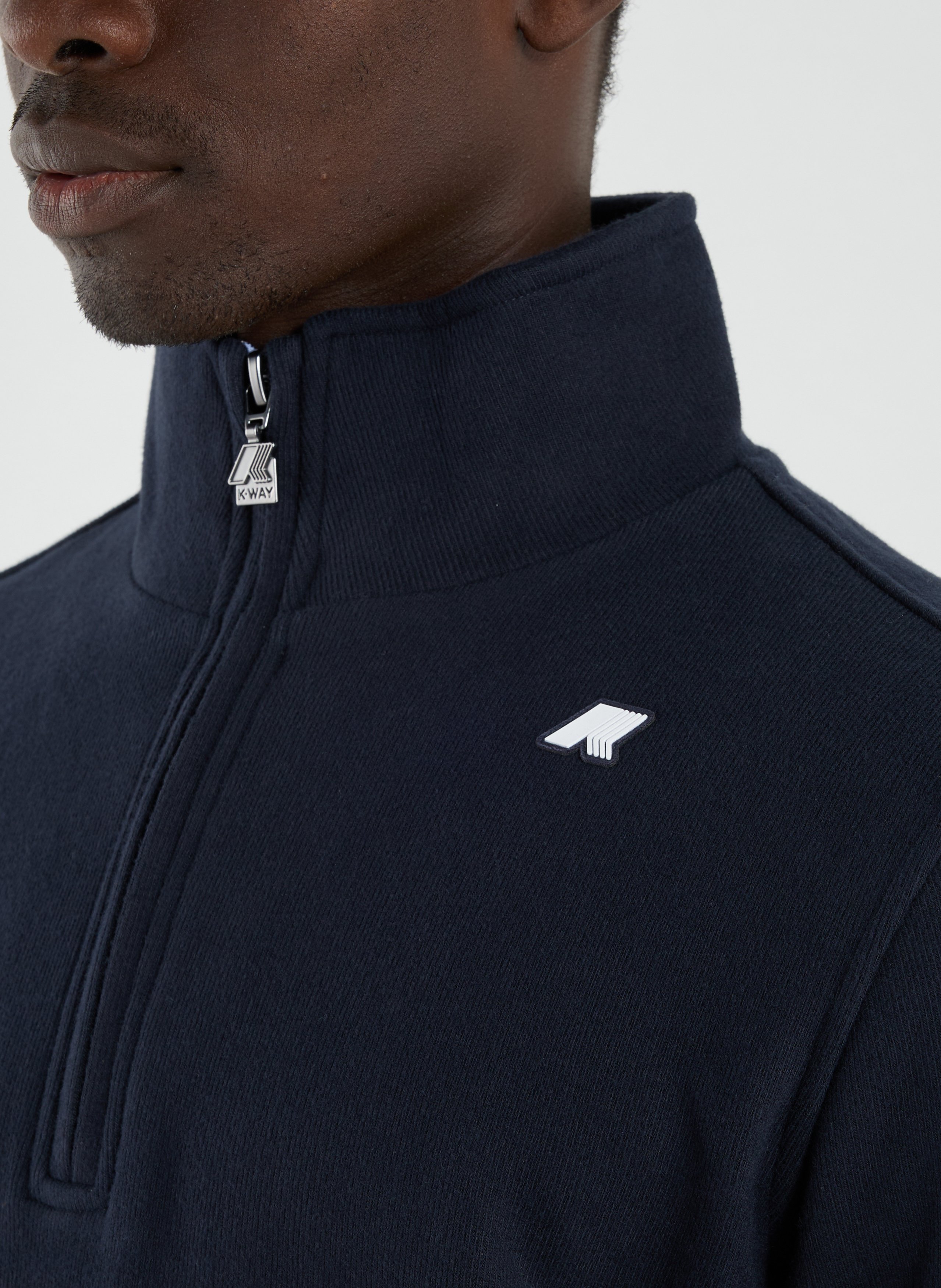 Funnel neck half-zip jumper K-WAY Blue