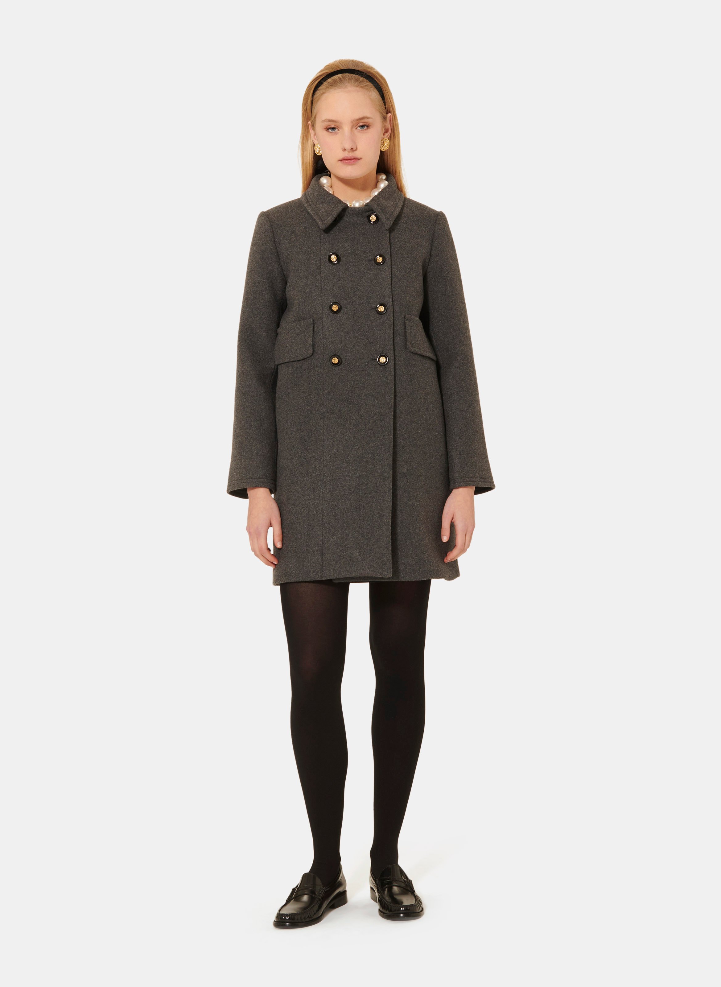 Manteau marceau TARA JARMON Gris