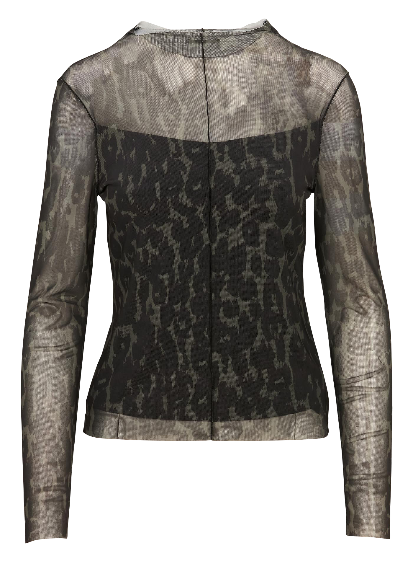 Top col rond imprimé IKKS Kaki