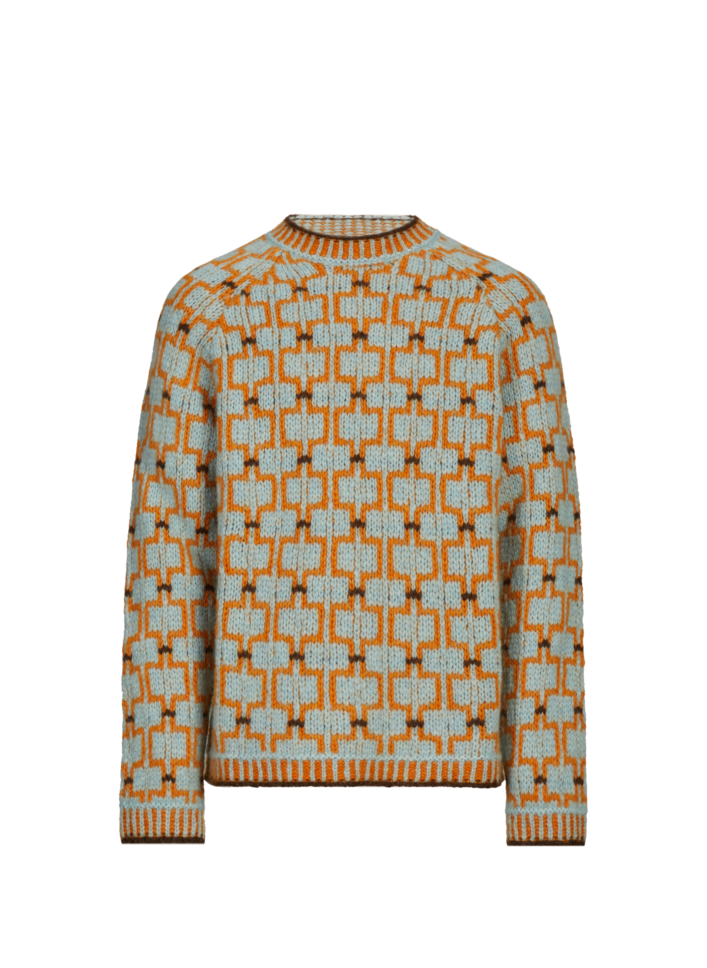 Pull à motif Norwegian en laine HOLZWEILER Bleu