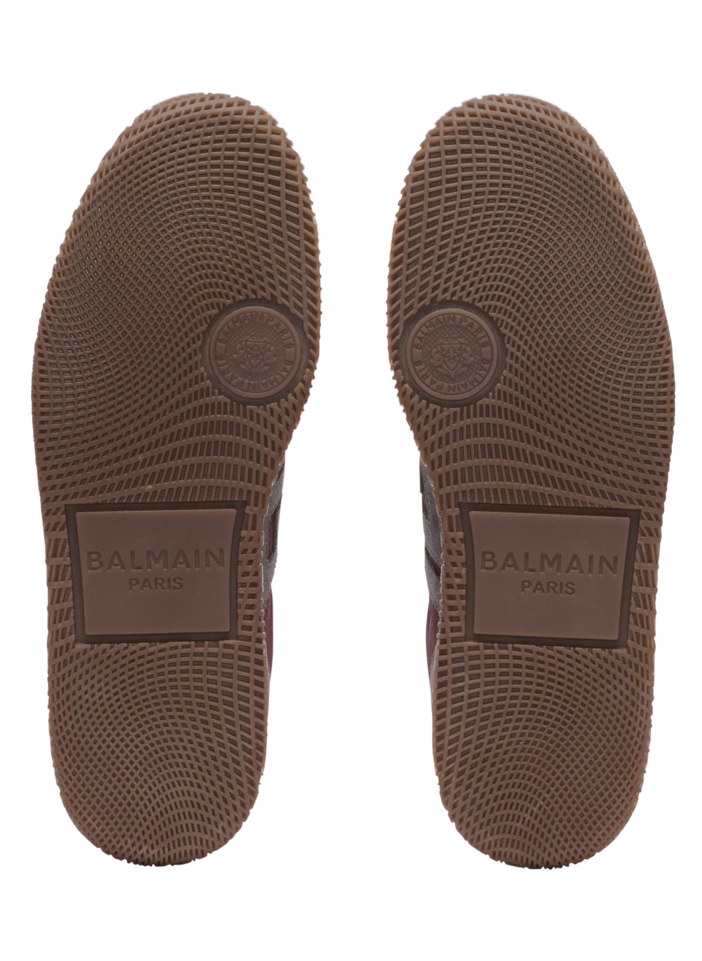 Baskets balmain swan en daim et nylon BALMAIN Rouge