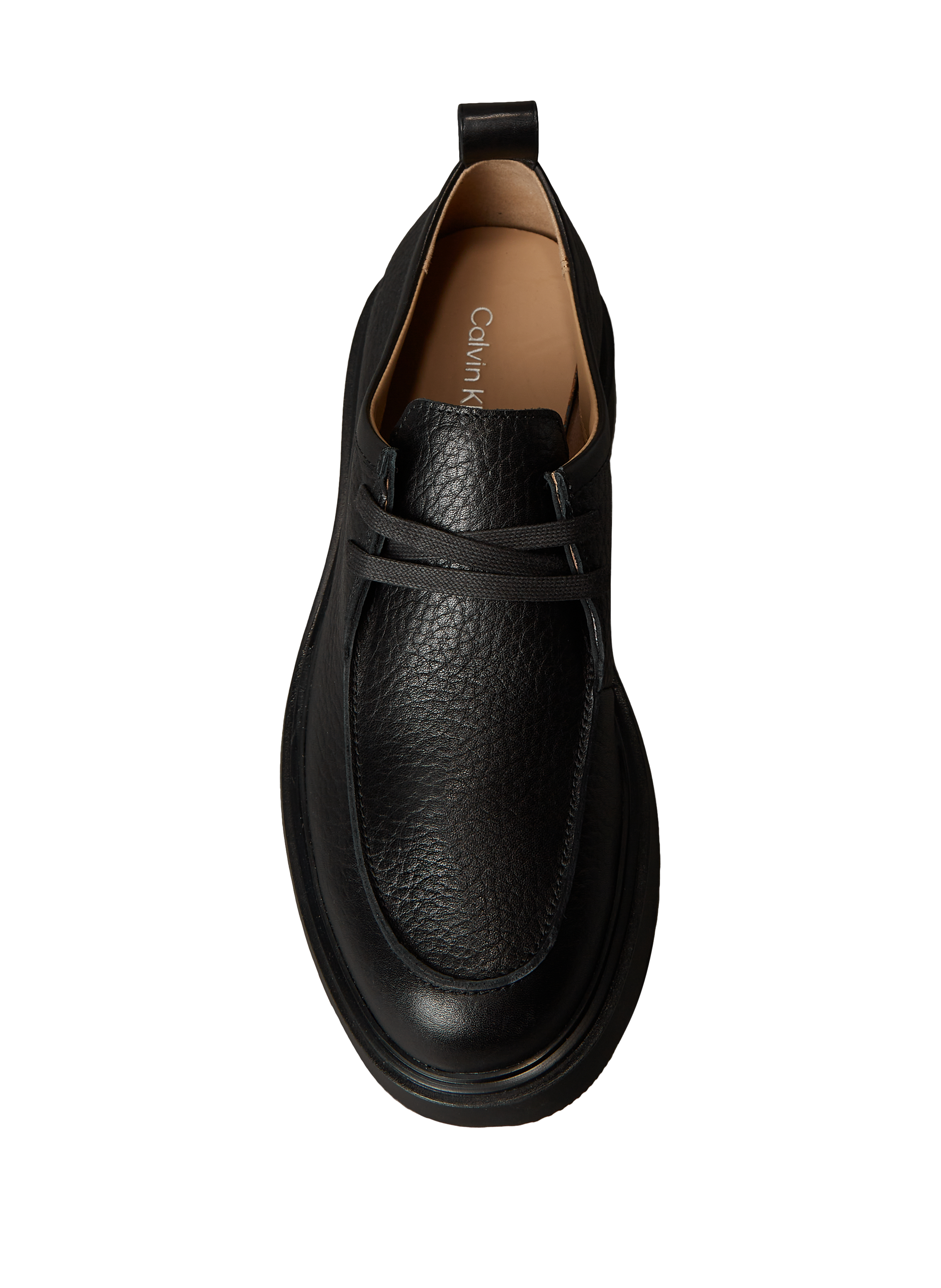 Derbies crantées en cuir texturé CALVIN KLEIN Noir