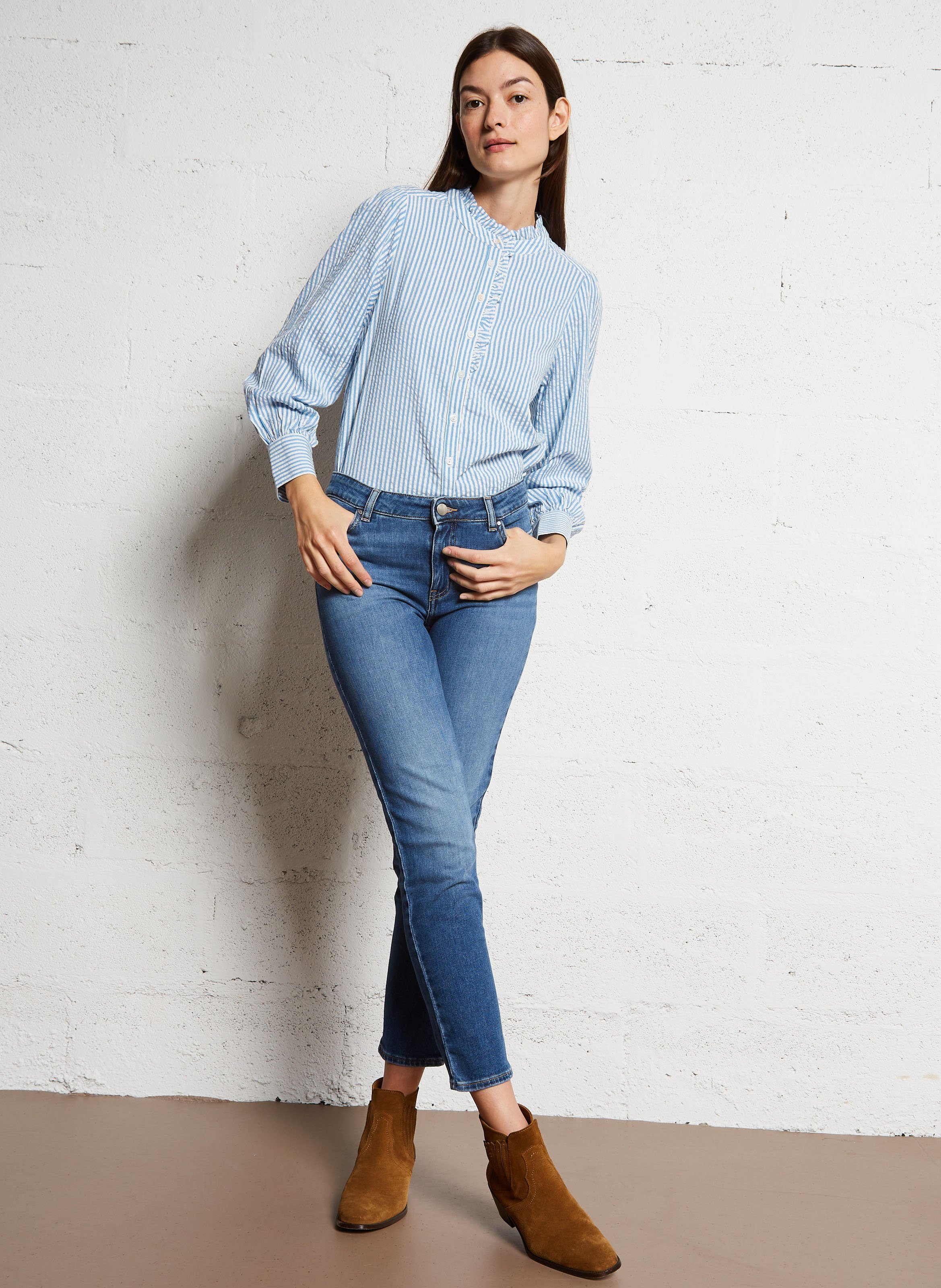 Jean slim en coton lou MAISON 123 Bleu