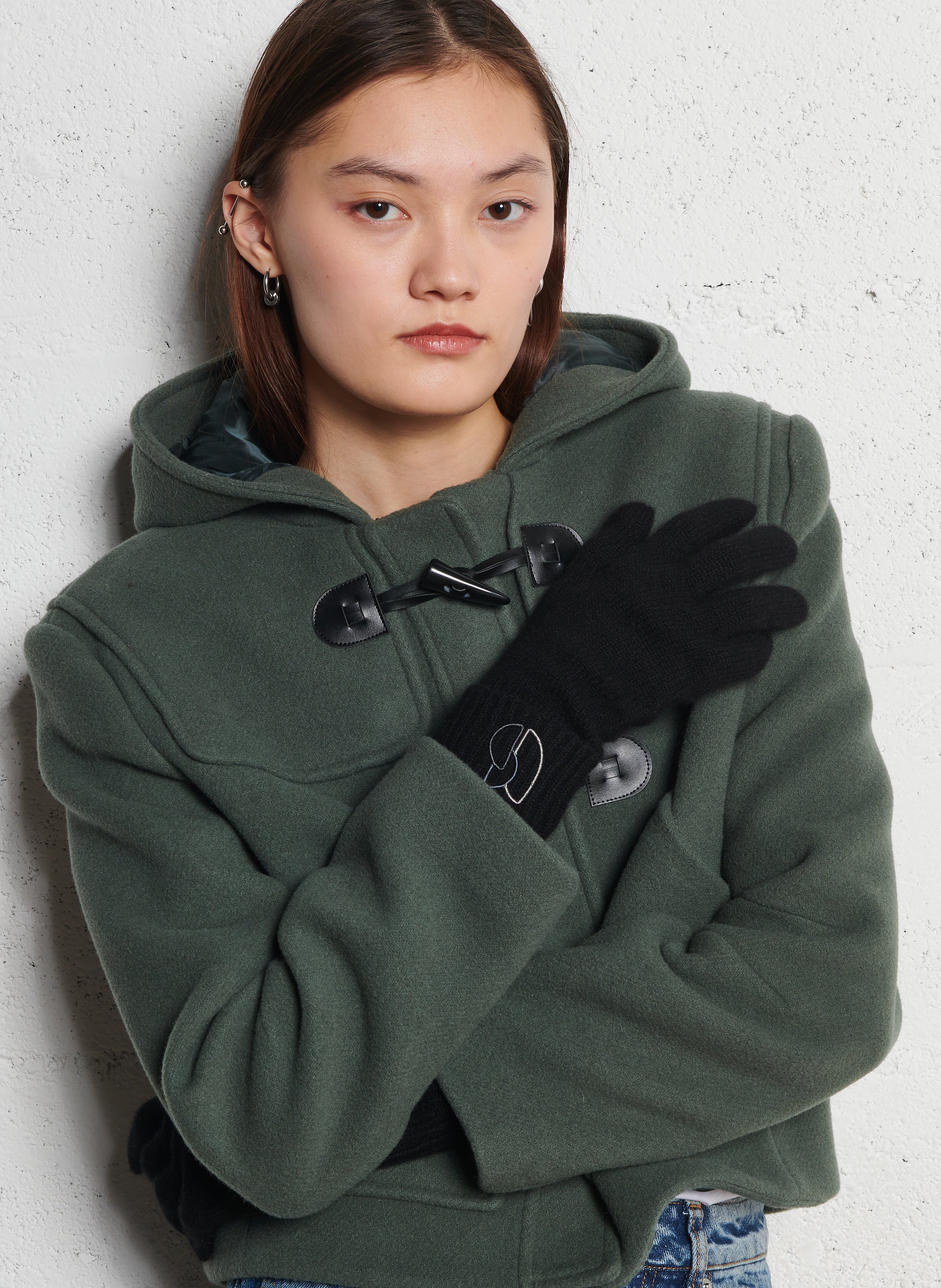 Gants en cachemire mélangé cimon BA&SH Noir