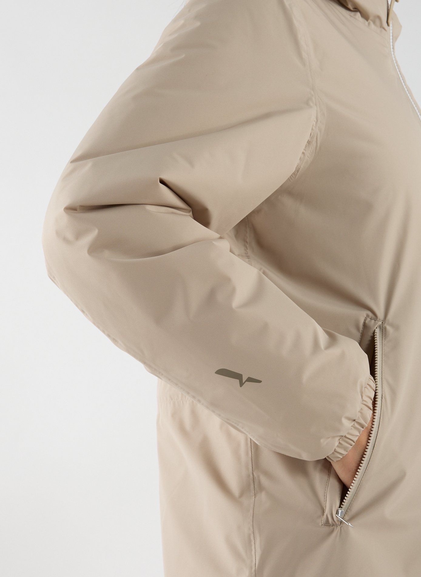 Parka droite à capuche AIGLE Beige