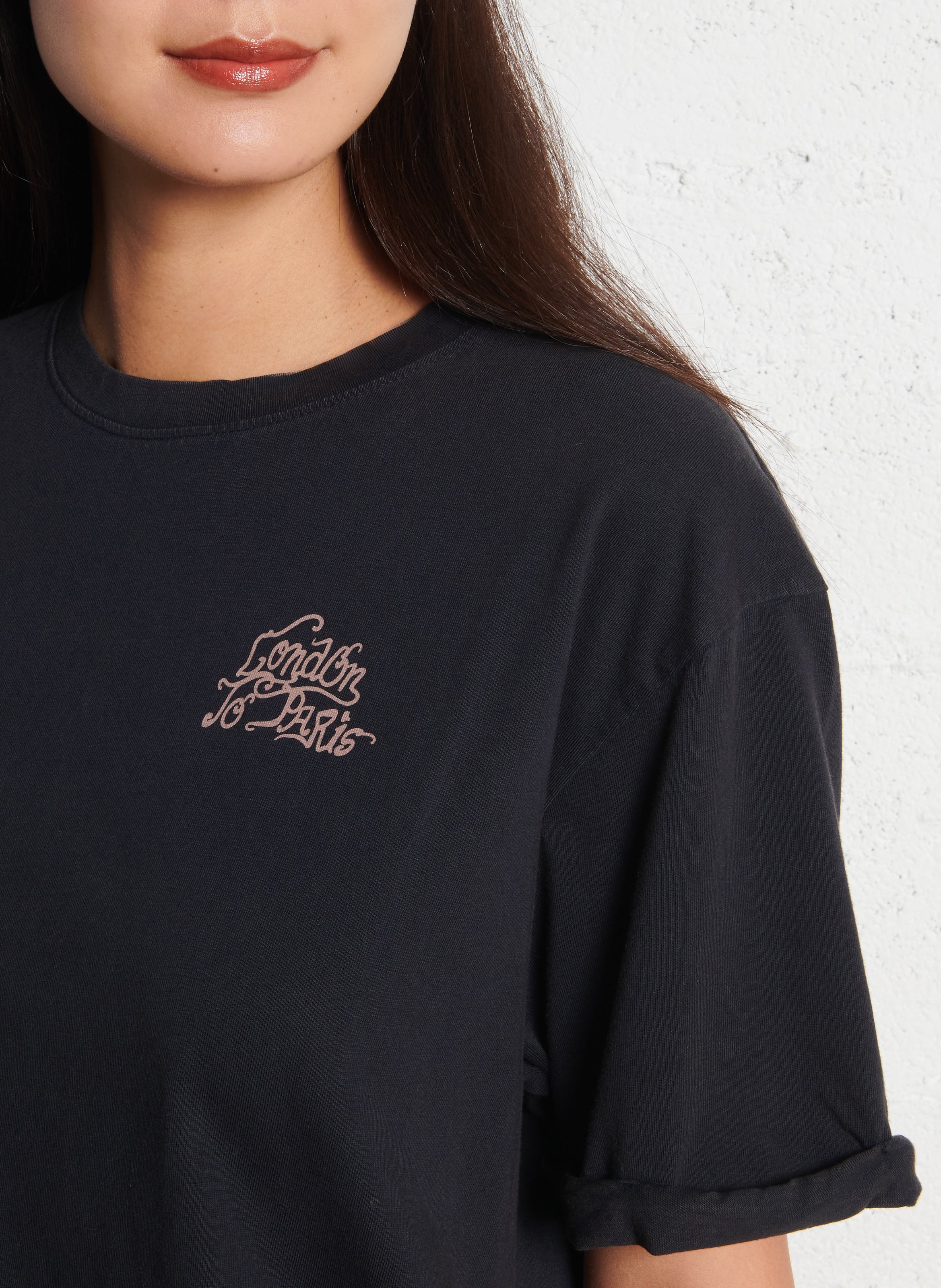 Tee-shirt col rond en coton IKKS Gris