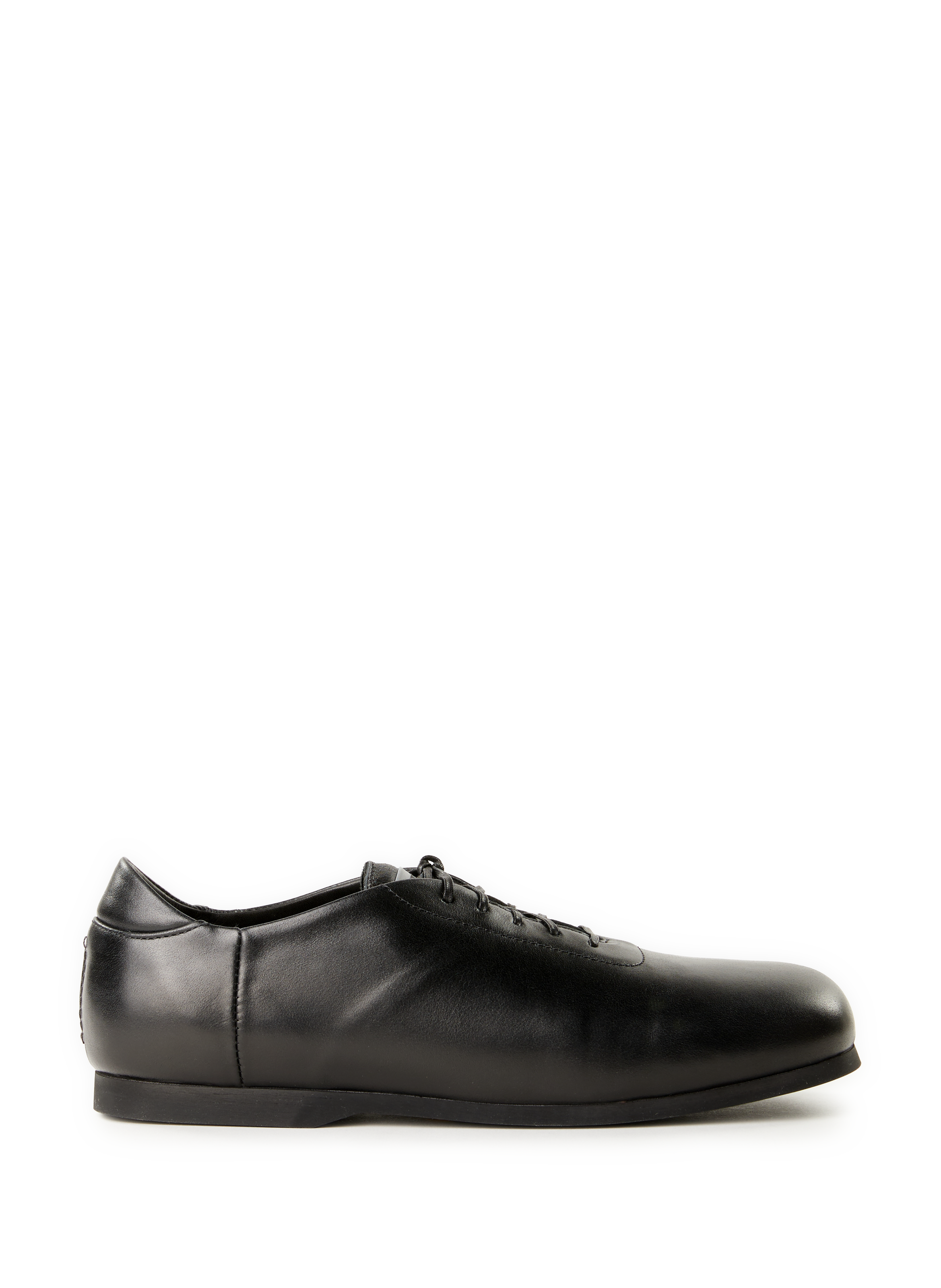 OUR LEGACY Square-toe leather loafers Black