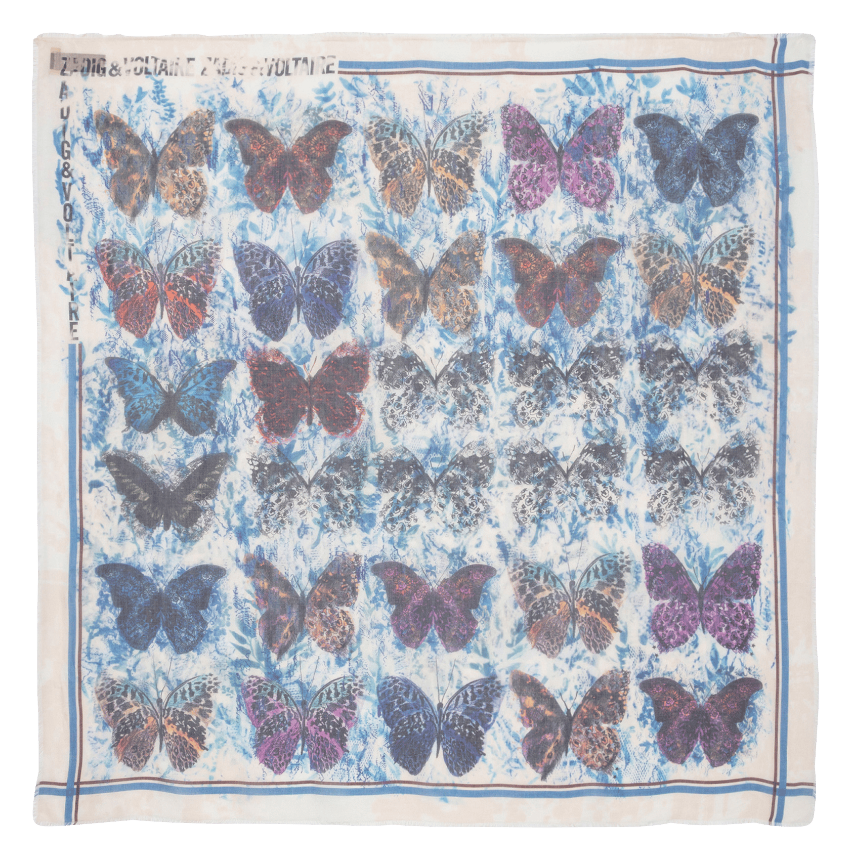 Foulard imprimé kerry ZADIG&VOLTAIRE Bleu