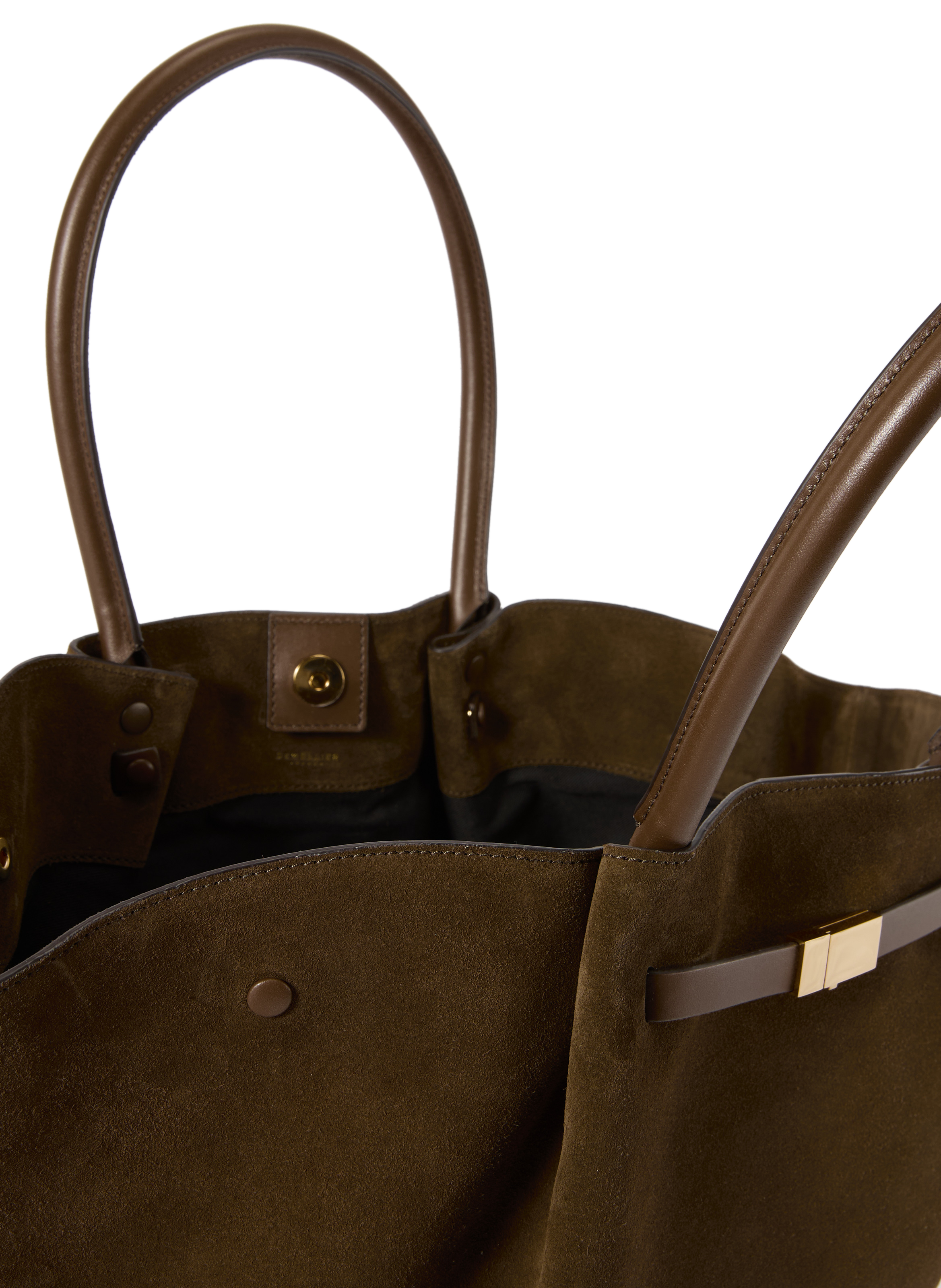 Bag New York in suede leather DEMELLIER LONDON Brown