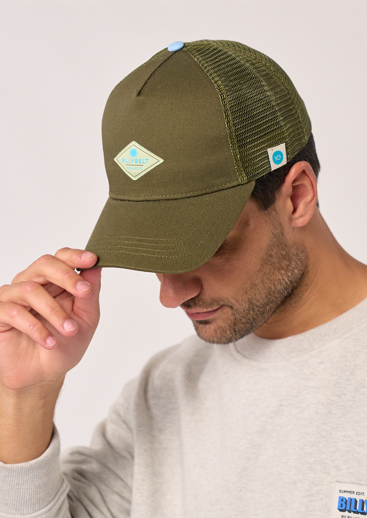 Casquette en coton trucker BILLYBELT Kaki