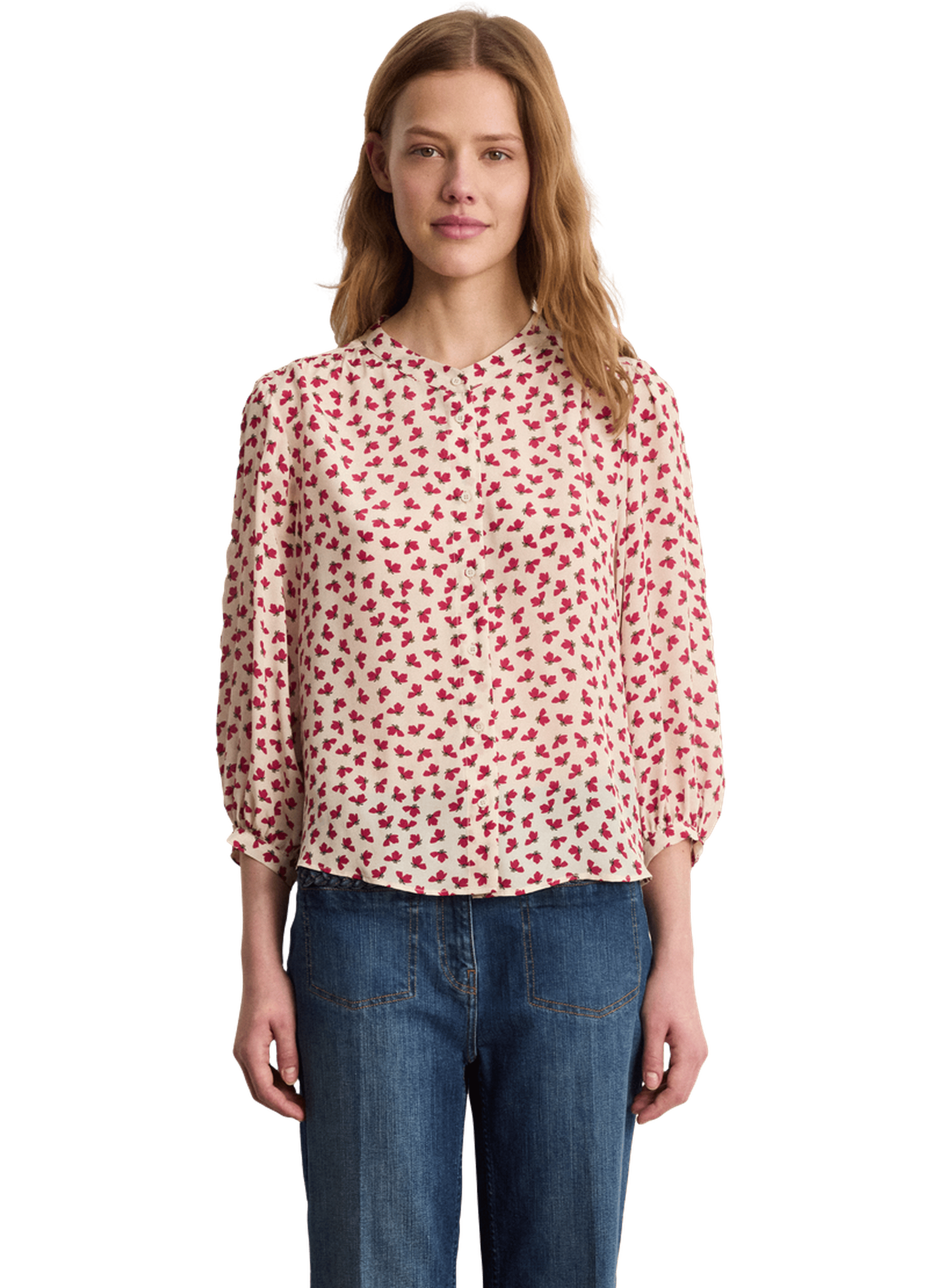 Chemise fluide à fleurs - cindra PABLO Beige