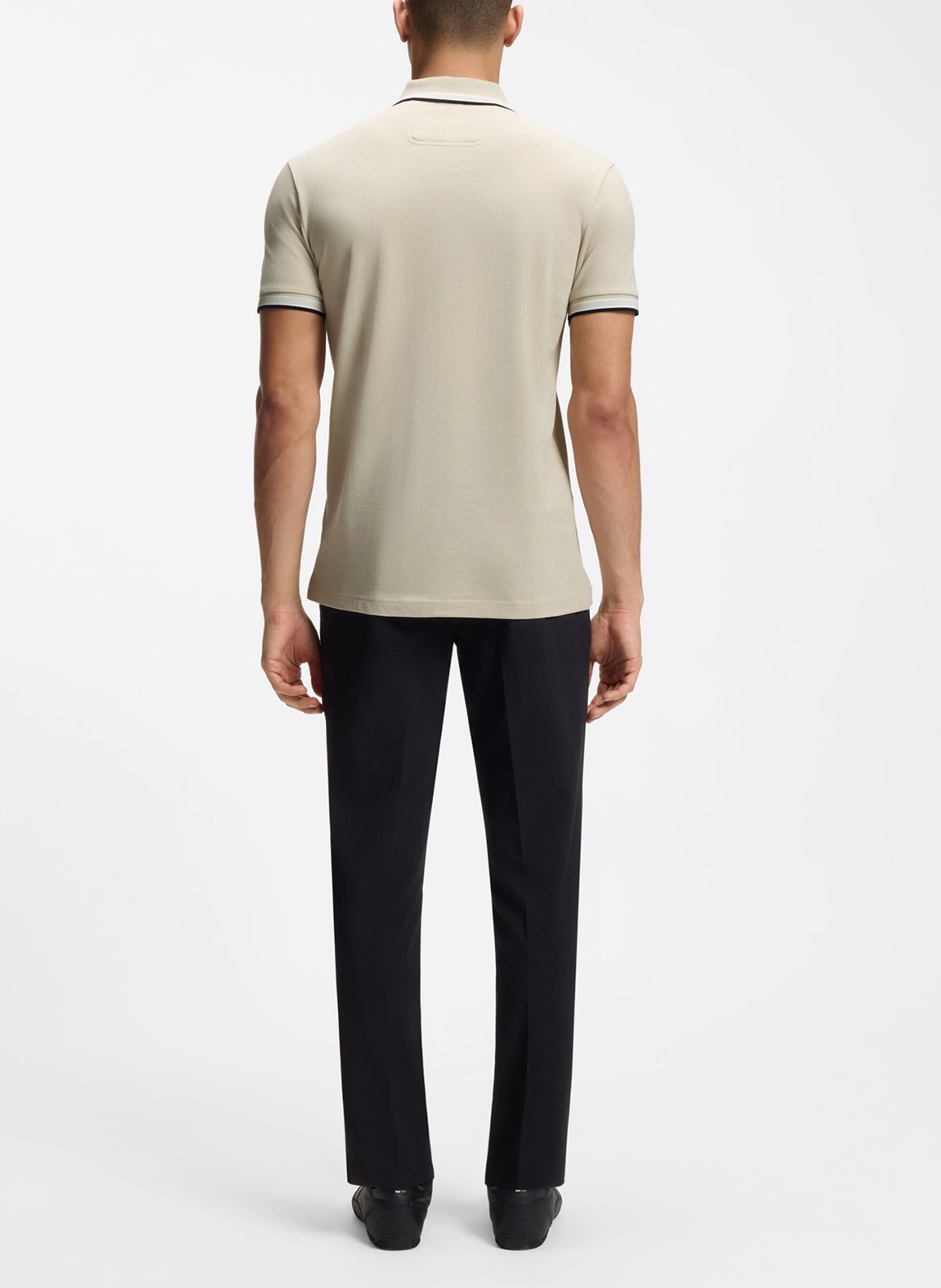 Polo regular fit en coton BOSS Beige