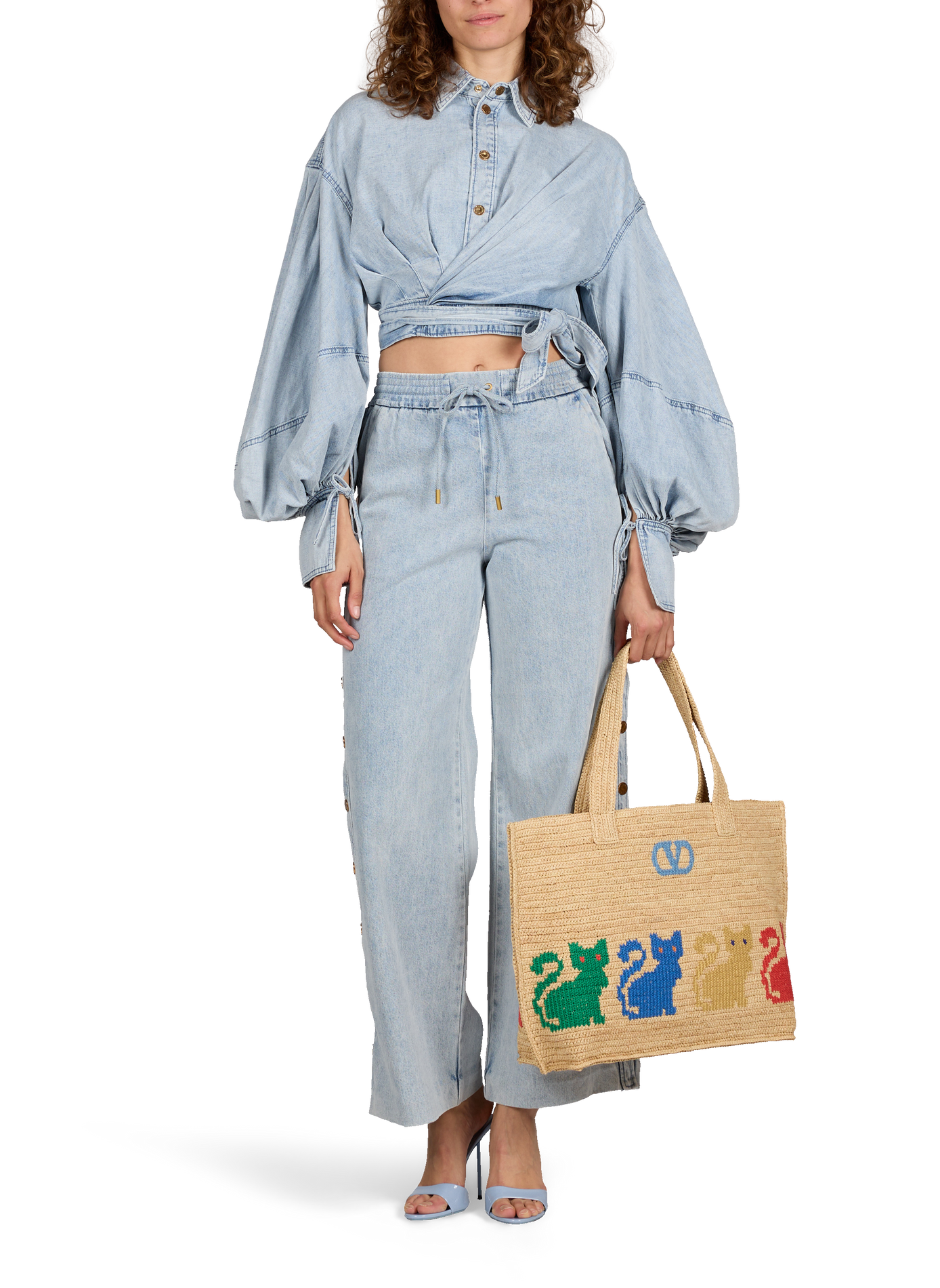 Rebellion cotton denim pants ZIMMERMANN Blue