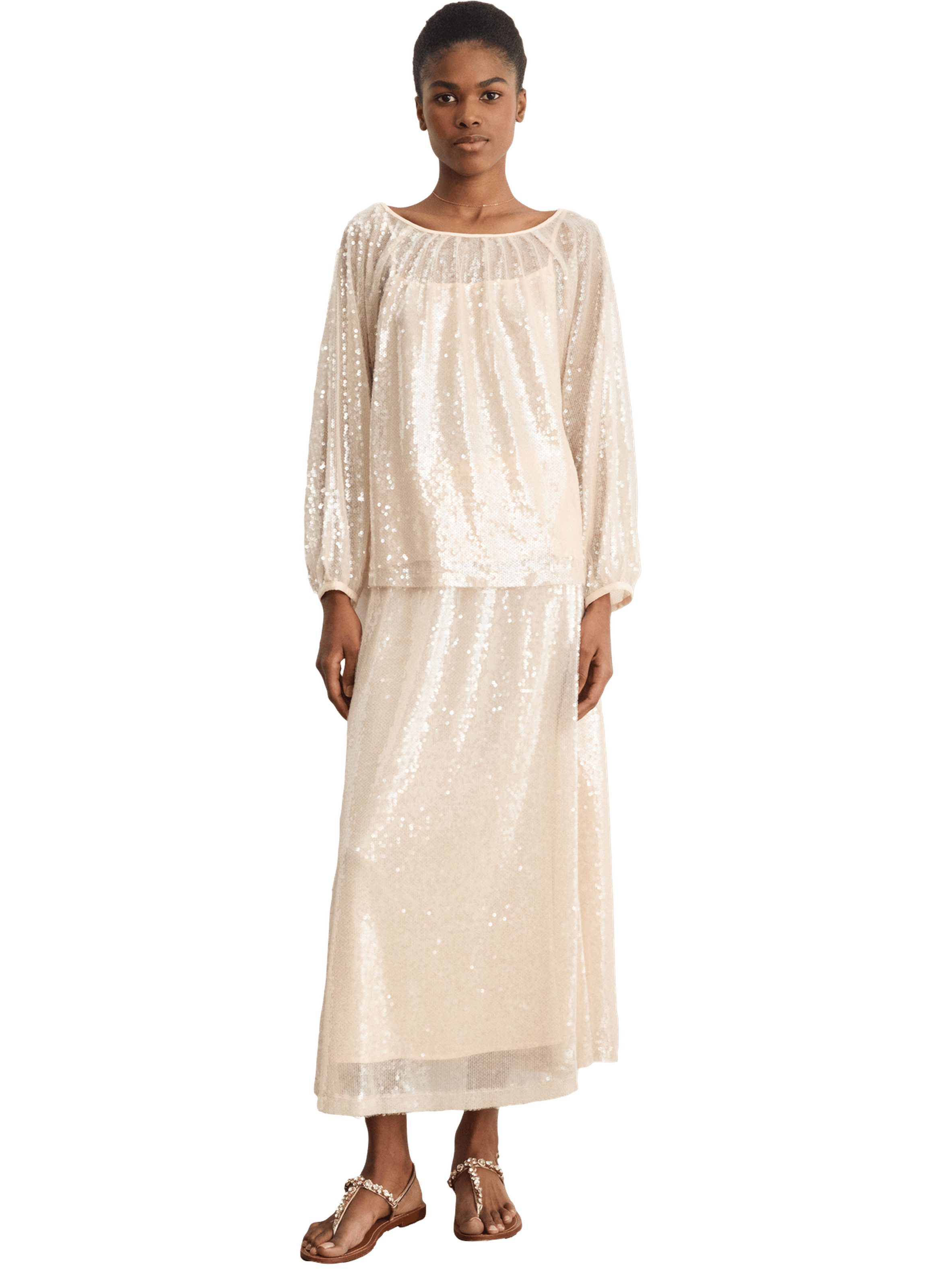 Blouse à sequins - calixta PABLO Beige