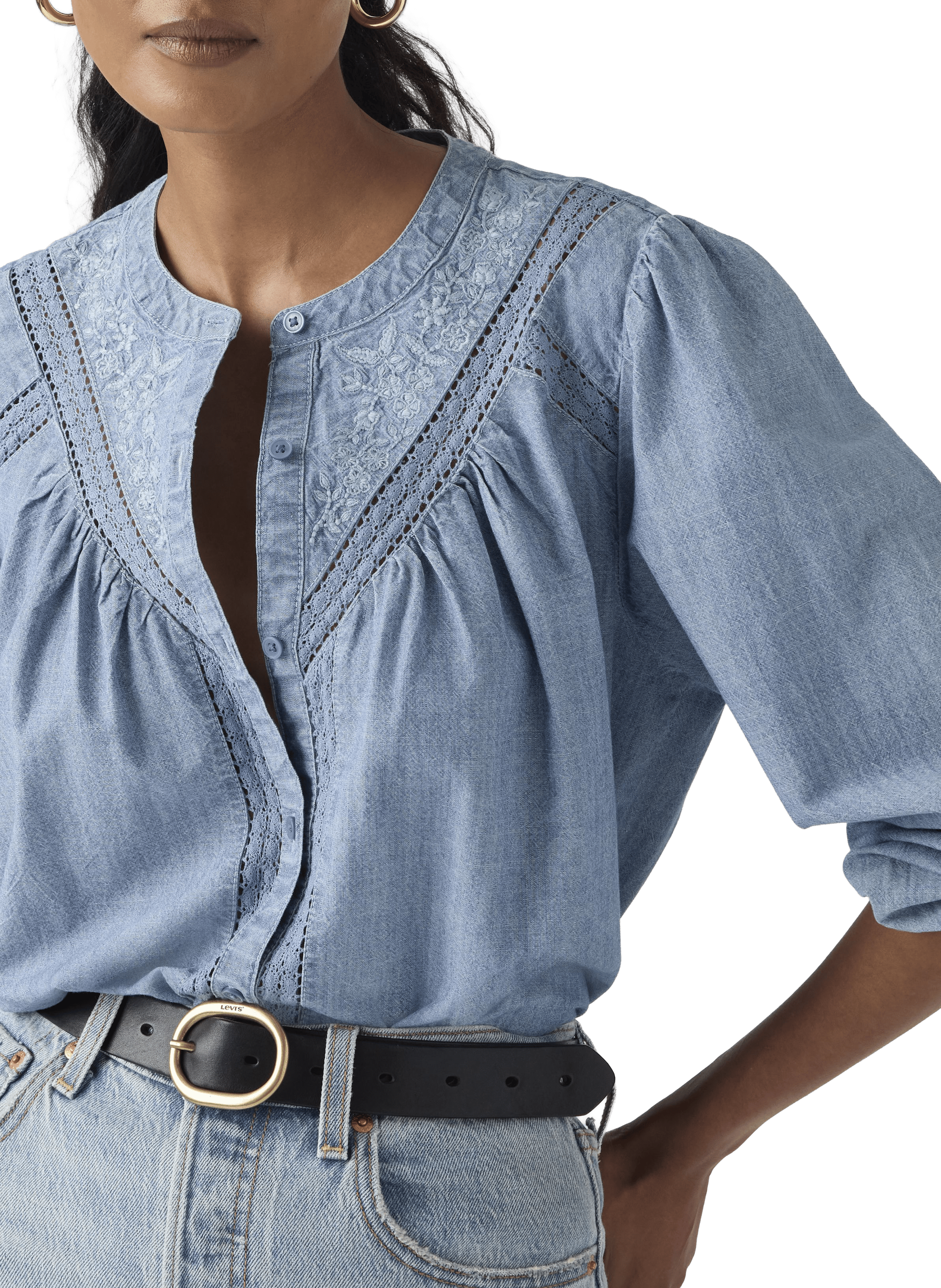 Cleo long-sleeved cotton blouse LEVI'S Blue