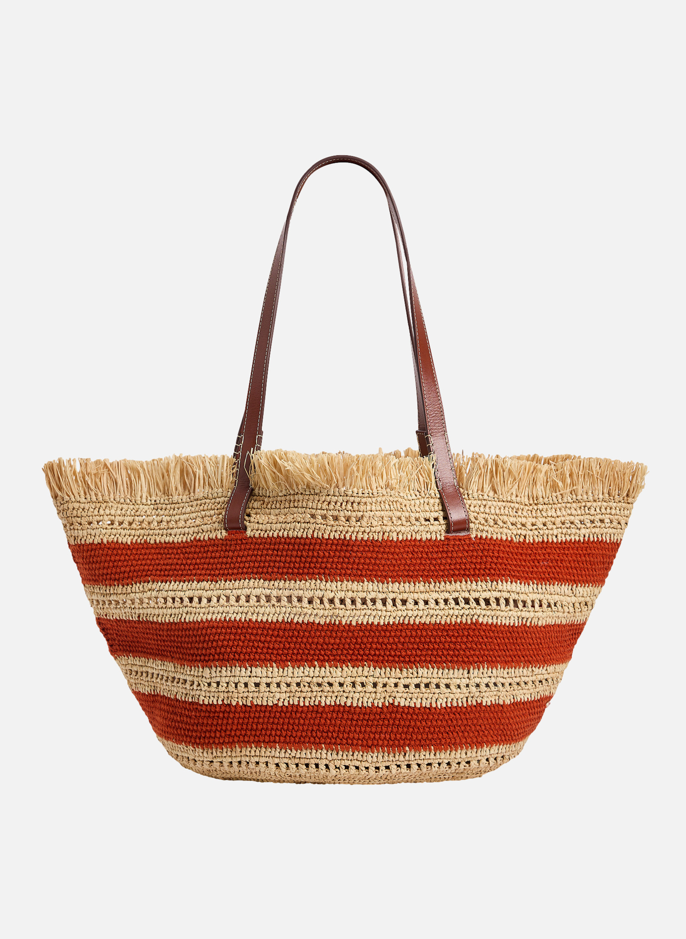 Panier en raphia et coton VANESSA BRUNO Orange