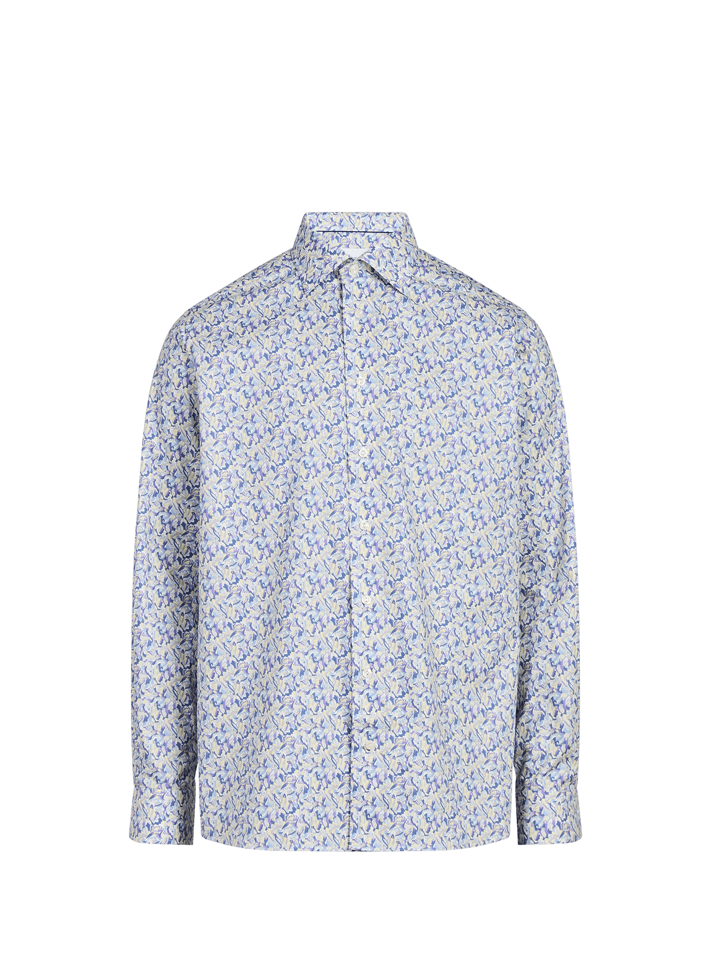 Printed straight cotton shirt ETON Purple