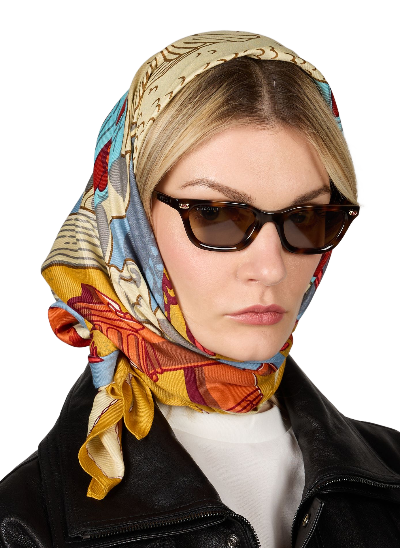 Printed Silk Square INOUITOOSH Yellow