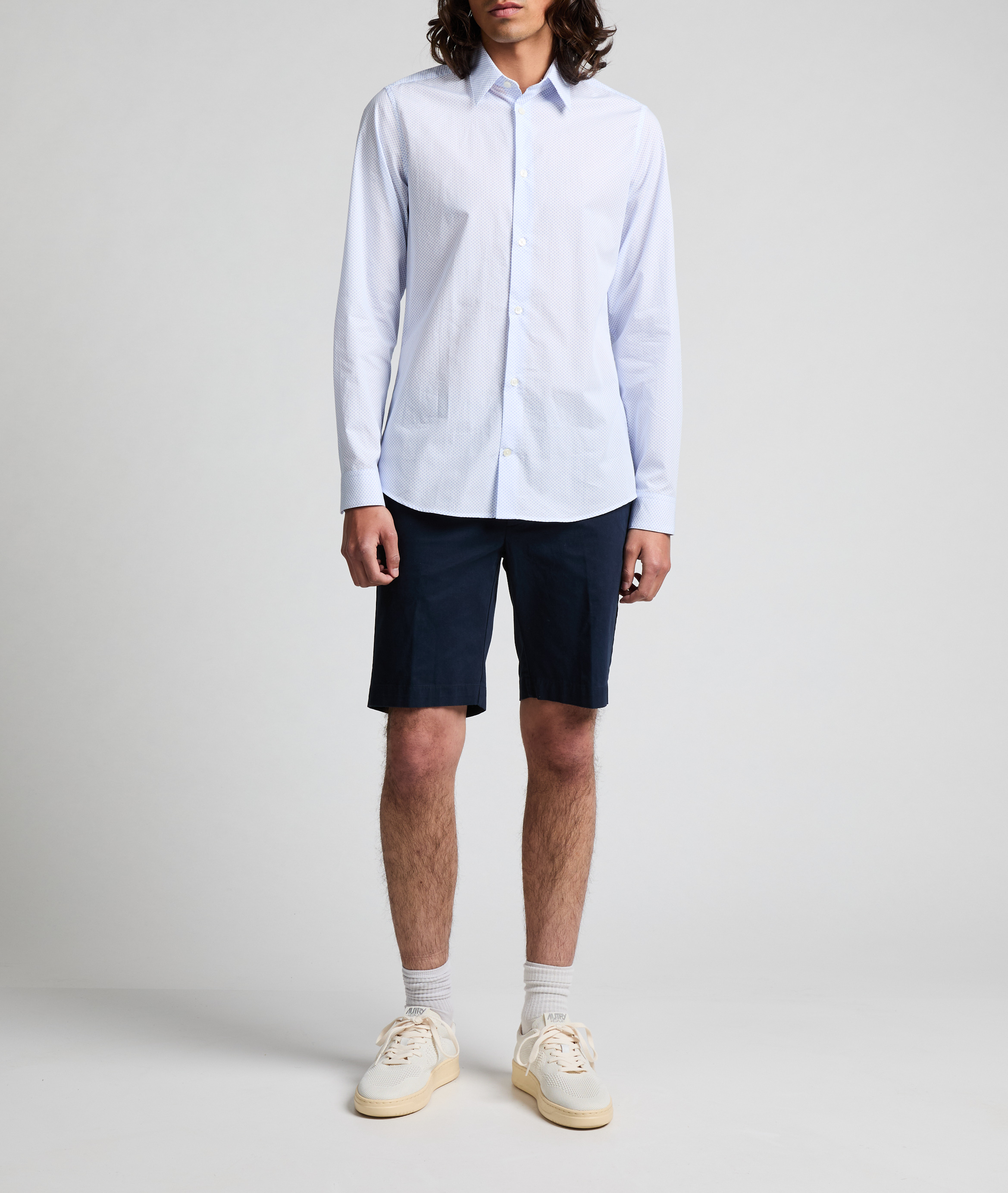 Cotton patterned shirt AU PRINTEMPS PARIS Blue