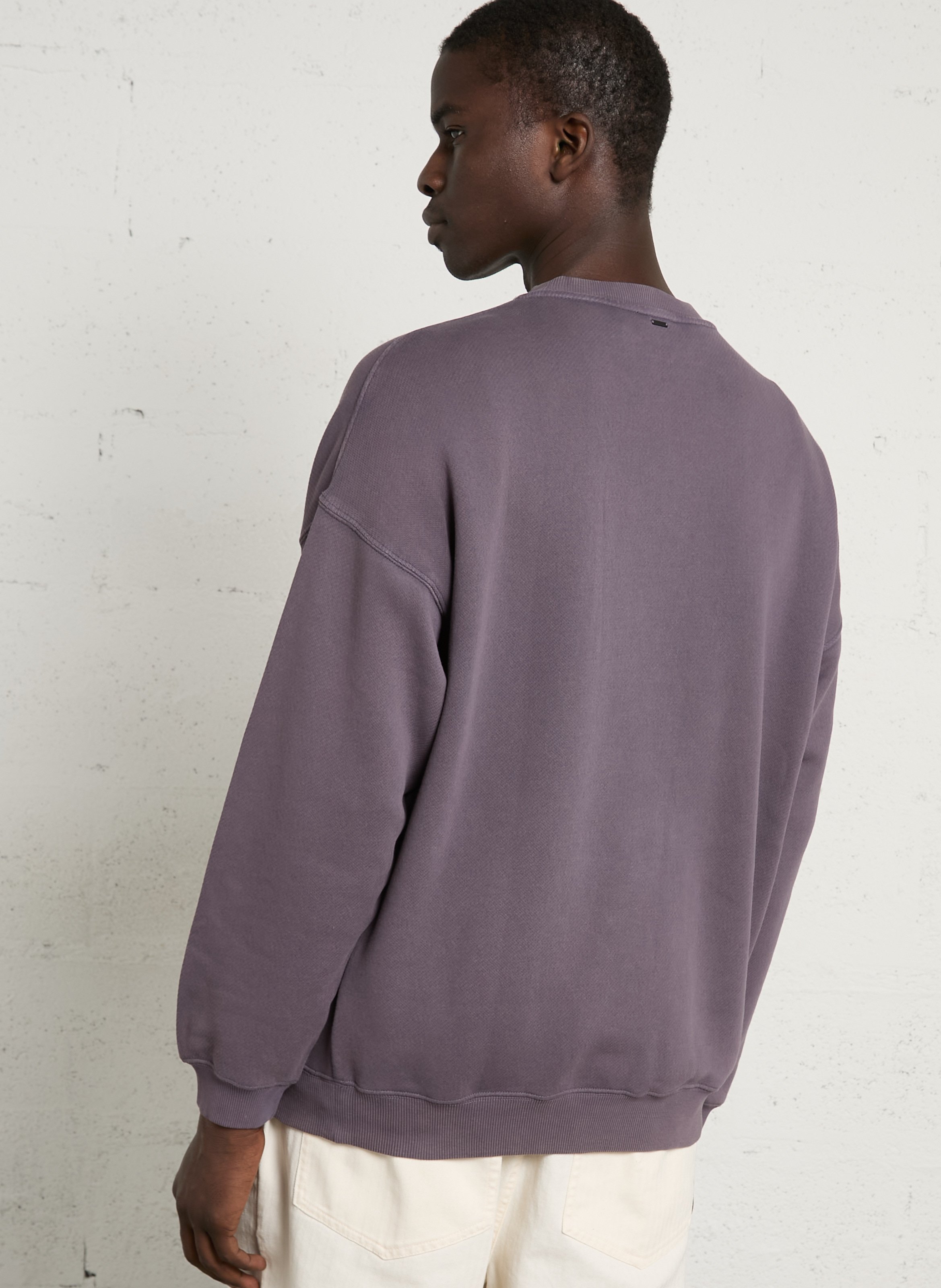 Sweat col rond en coton IKKS Violet