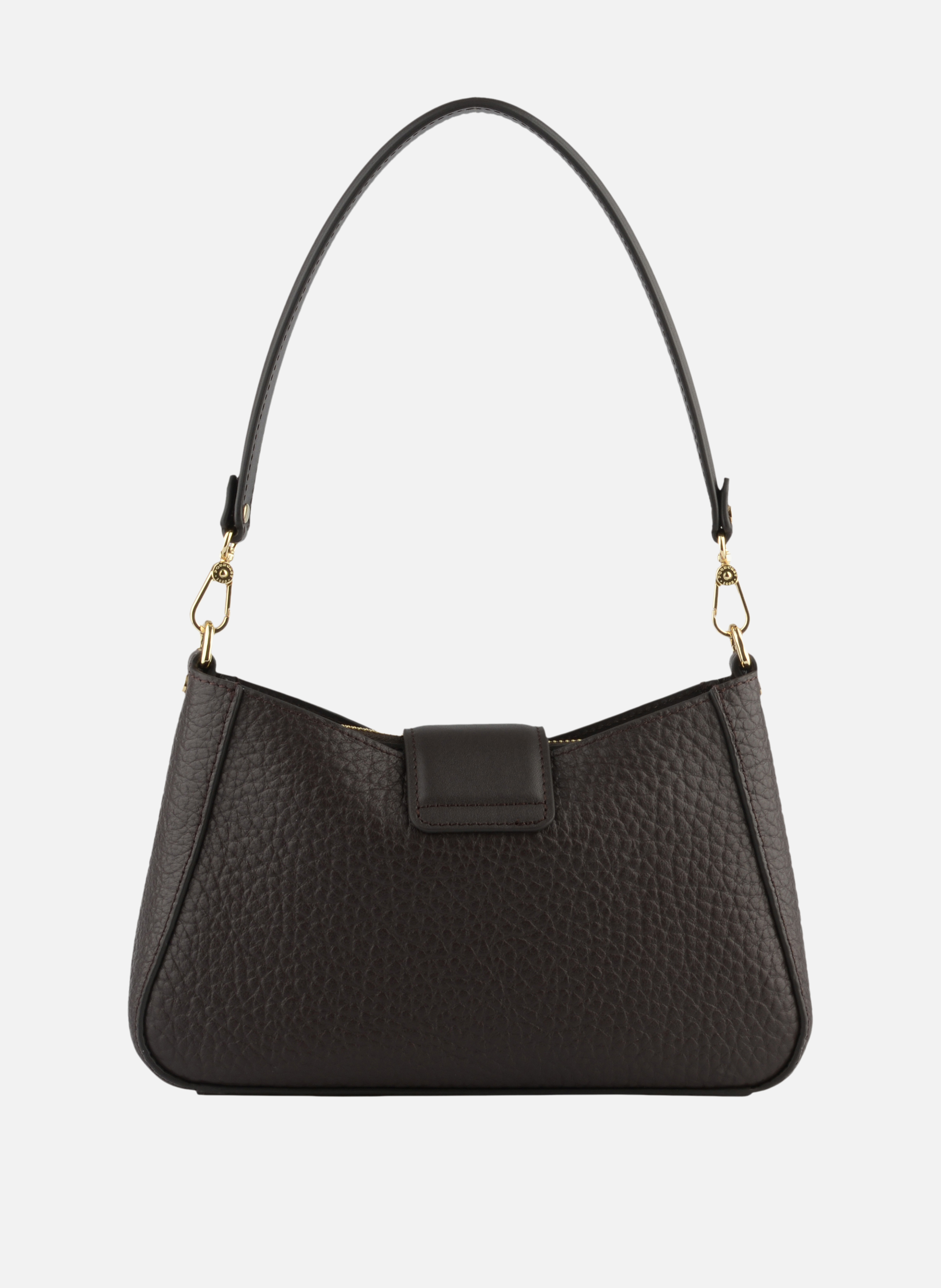 Fleuves | sac à main en cuir de vachette POURCHET Marron