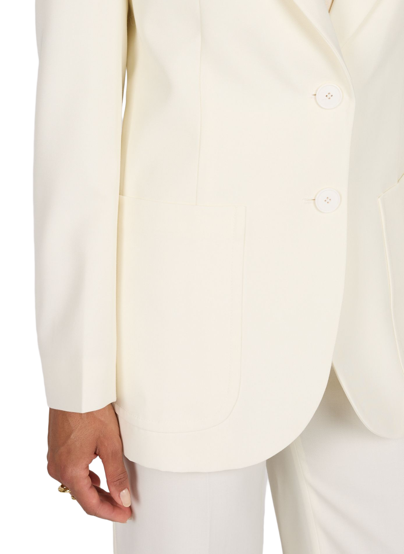 Fitted Katherine wool blend blazer VICTORIA BECKHAM White