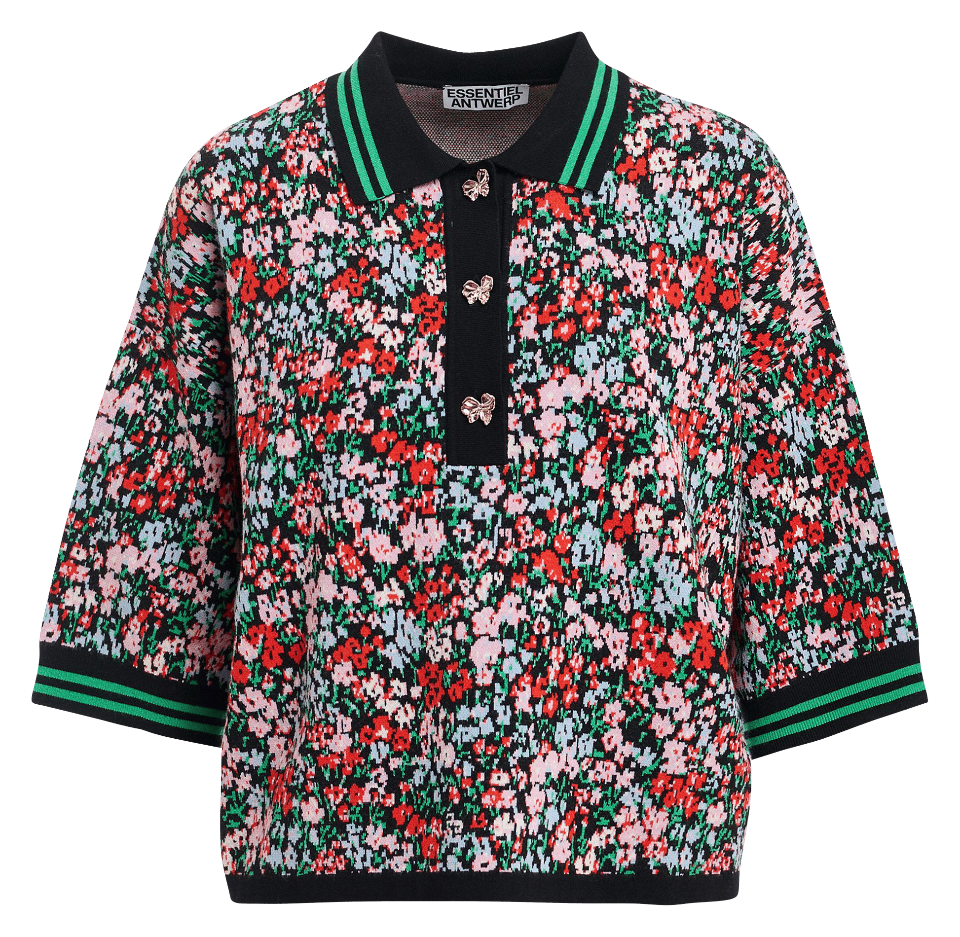 Polo droit imprimé floral kartos ESSENTIEL ANTWERP Multicolore