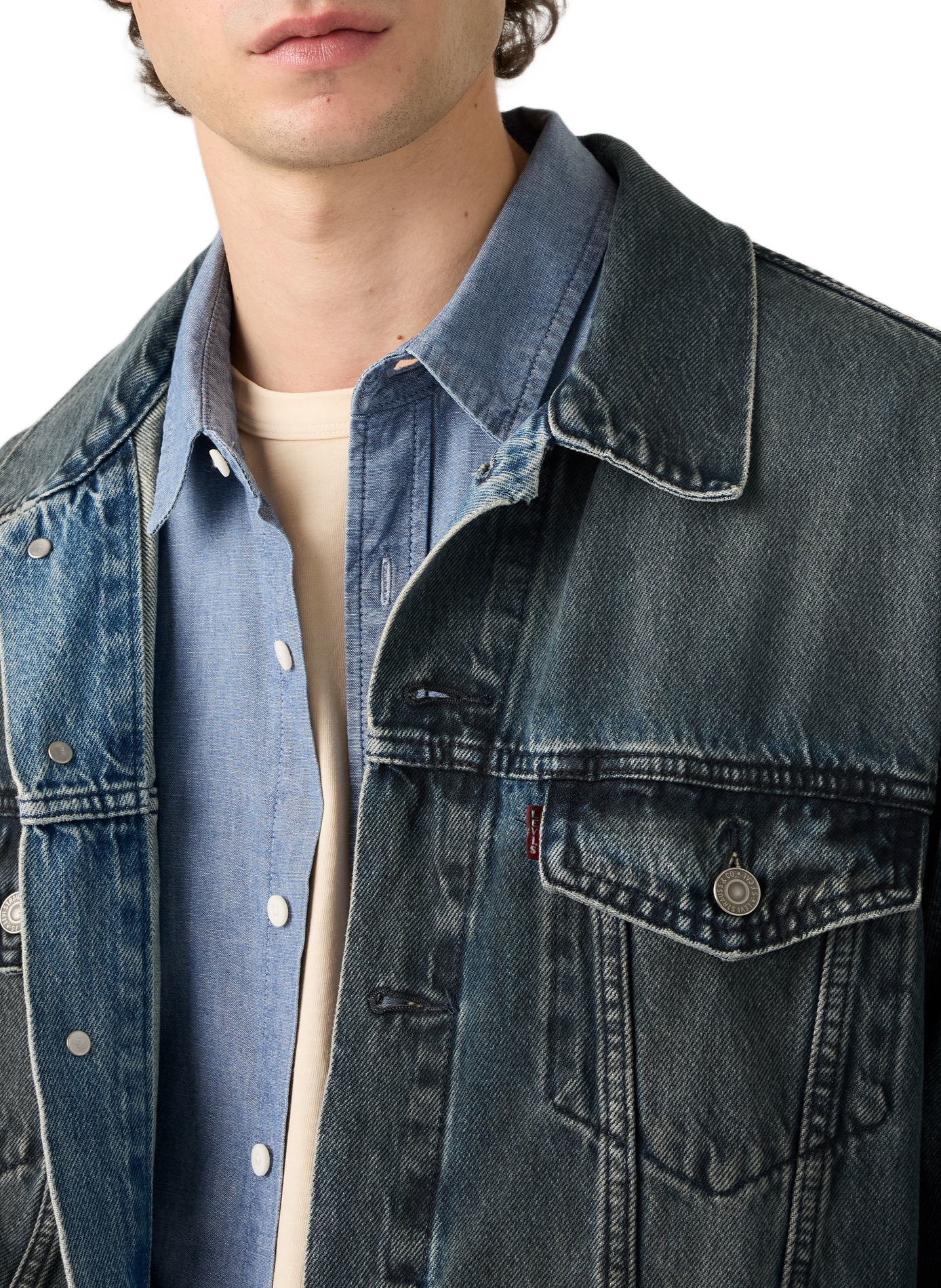 Gerade geschnittene Jacke aus Baumwoll-Denim | Blau LEVI'S Herren