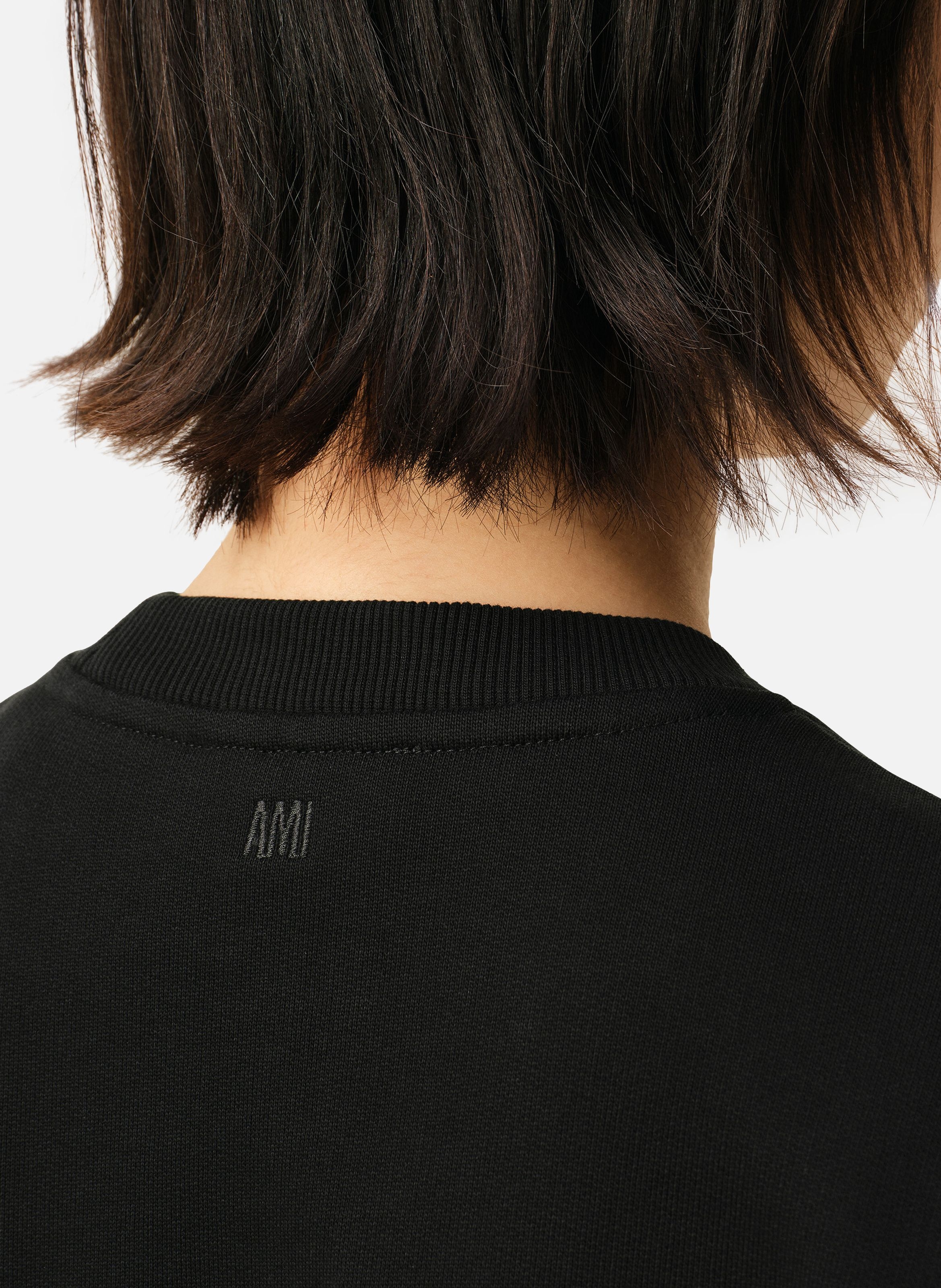 Sweatshirt ami de coeur rouge unisexe AMI PARIS Noir