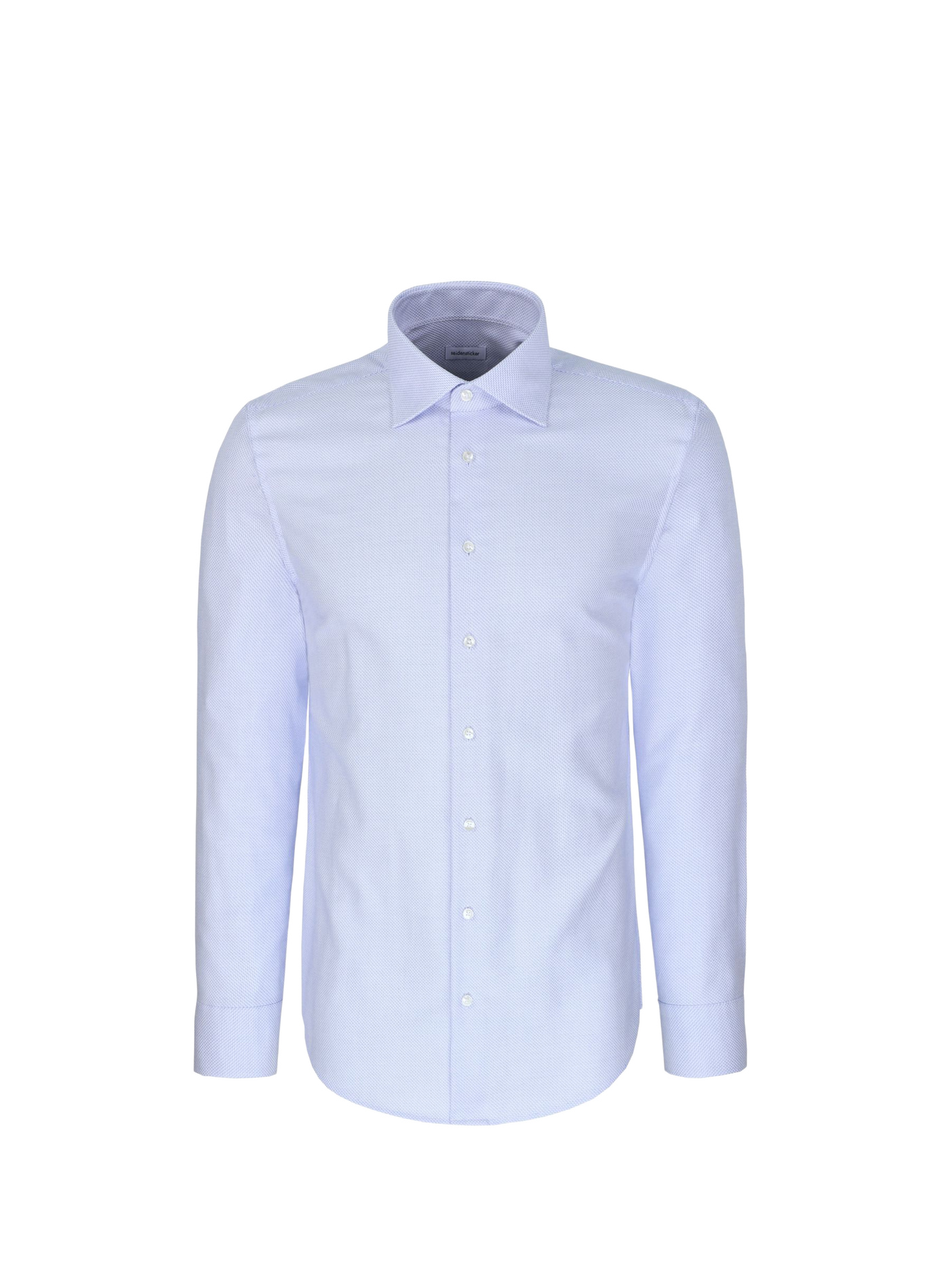 Straight shirt with classic collar in printed cotton SEIDENSTICKER Blue