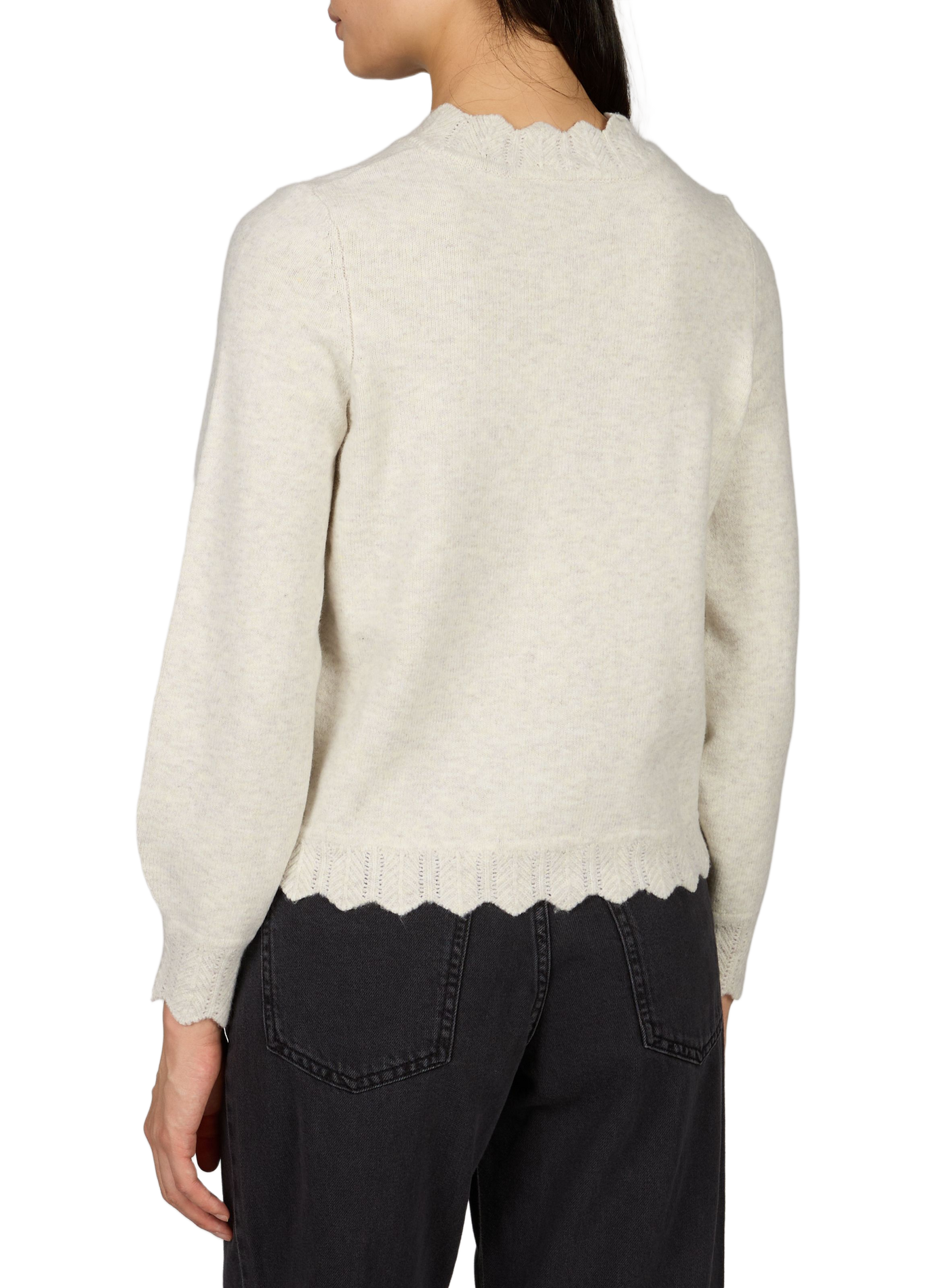 Straight high neck sweater VILA Beige