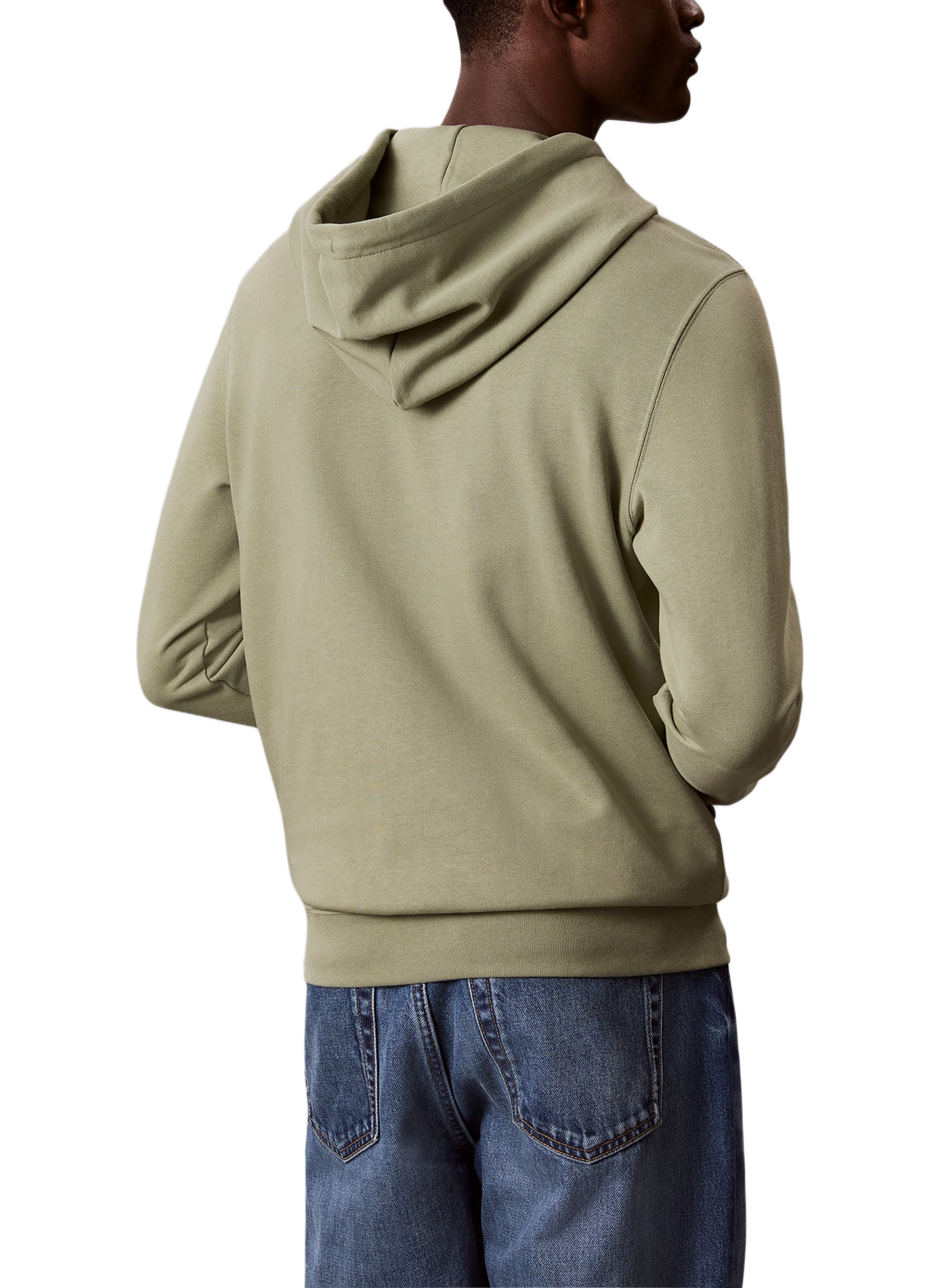 Sweat à capuche en coton mélangé CALVIN KLEIN Vert
