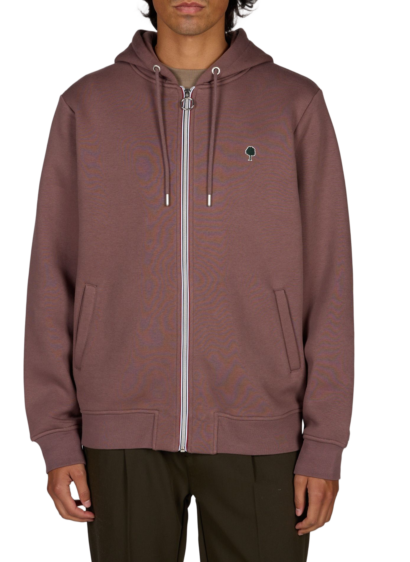 Hooded sweatshirt in mixed cotton FAGUO Red