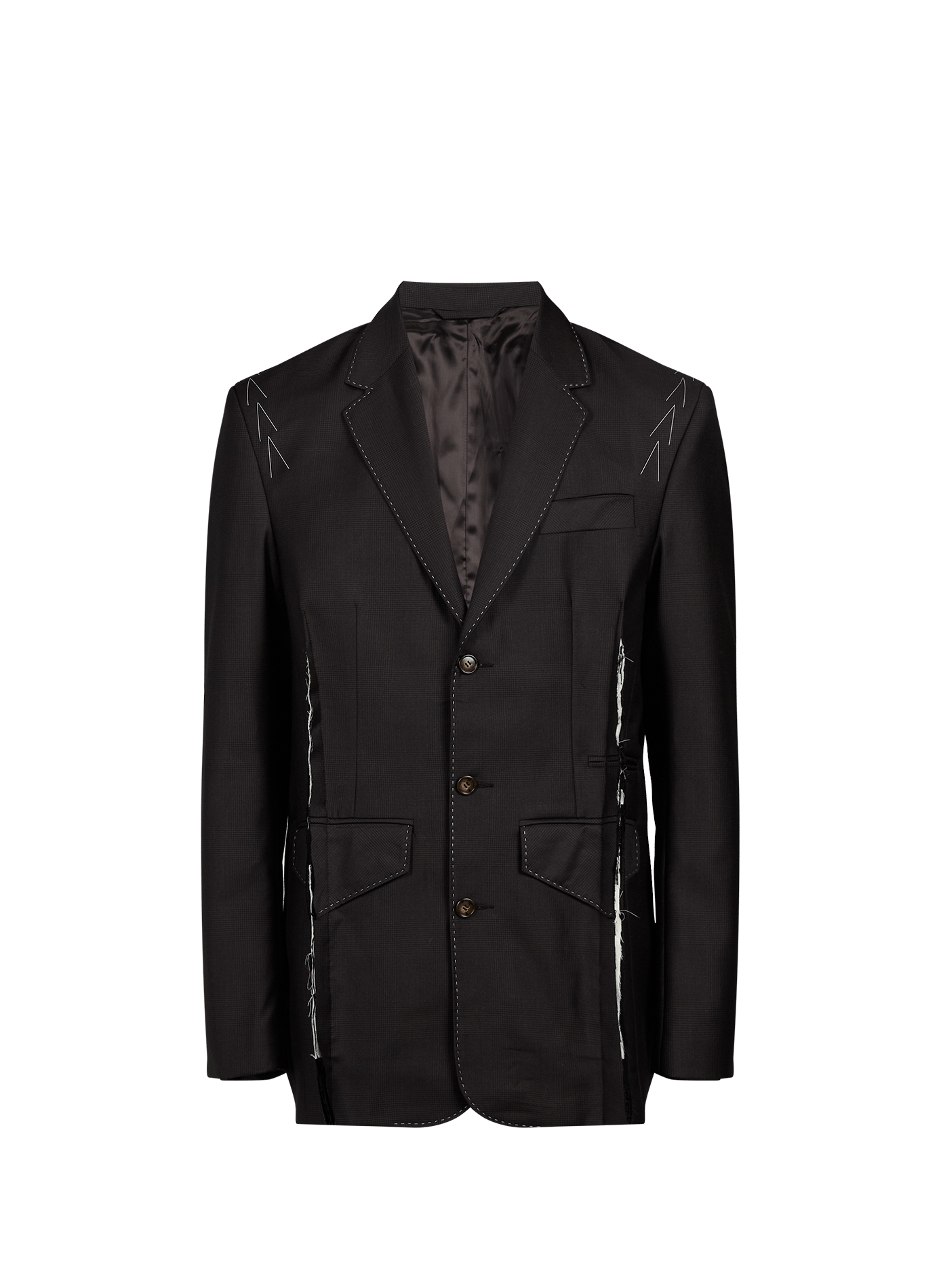 Blazer droit à motif en laine SONIA CARRASCO Marron