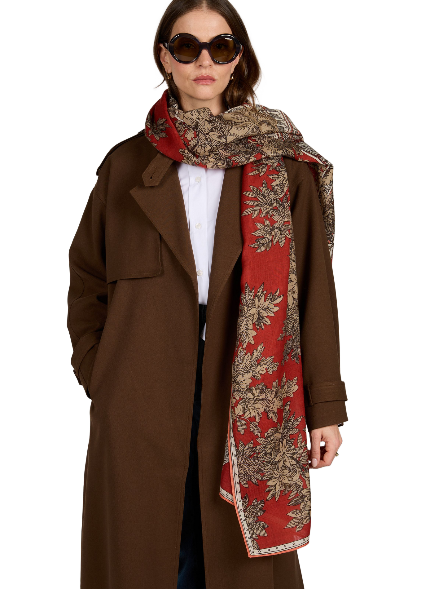Wool scarf INOUI EDITIONS Red
