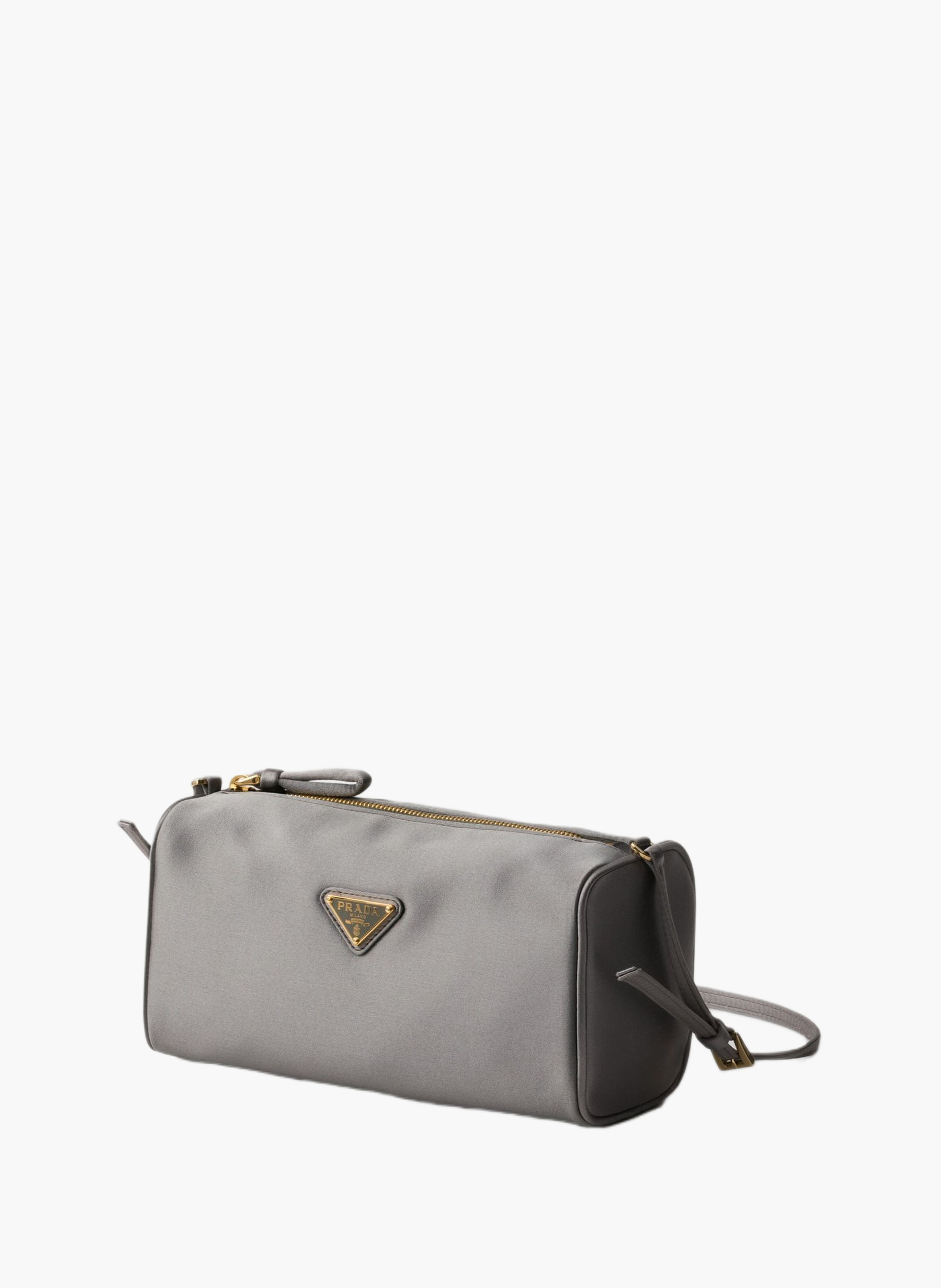 Mini sac en satin PRADA Gris