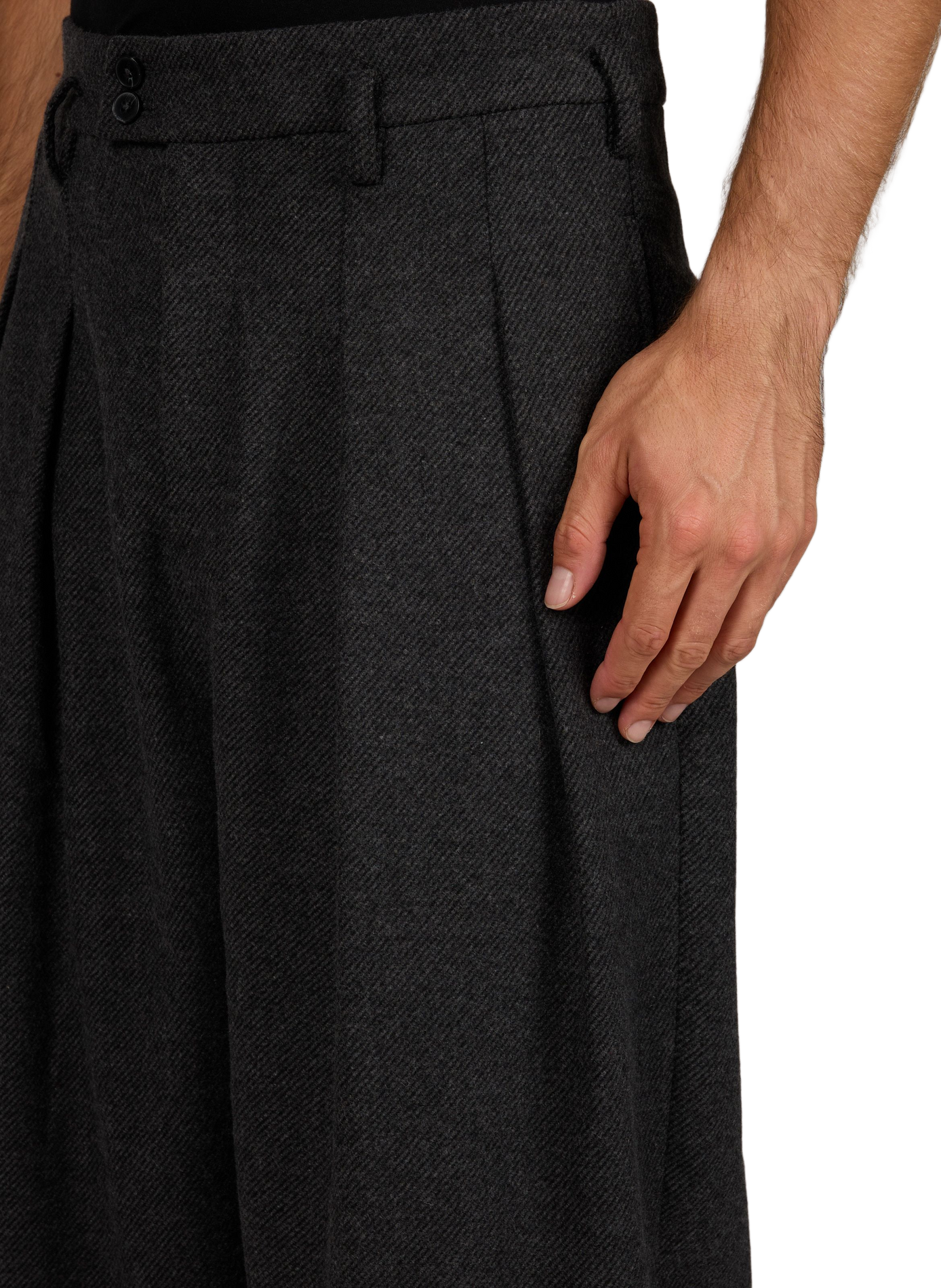 Wide-leg trousers with a wool-effect finish ENTIRE STUDIOS Grey