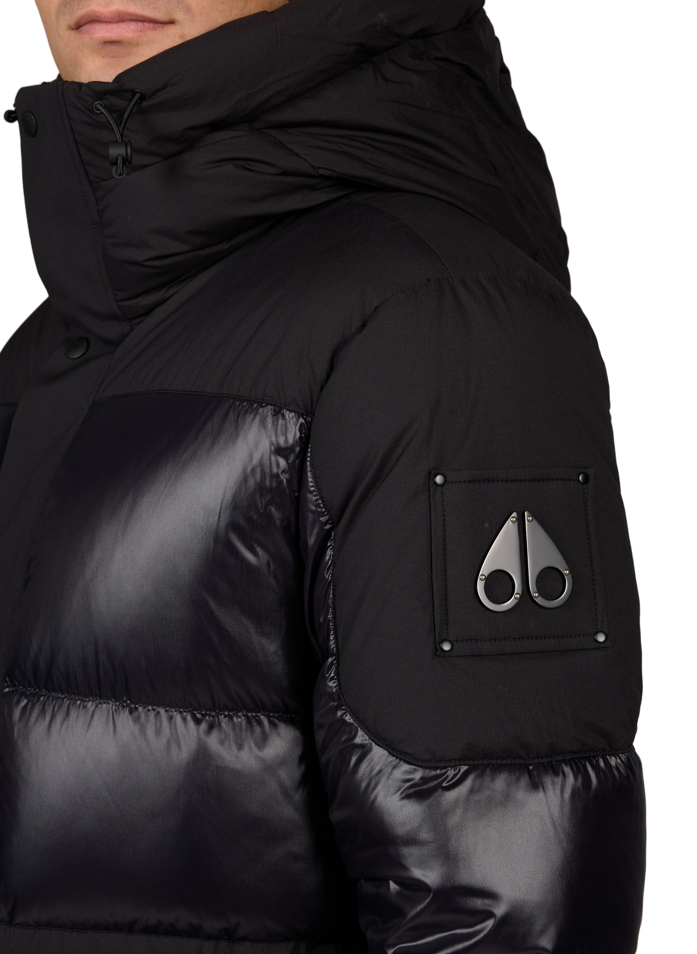 BRIAR 3Q hooded puffer jacket MOOSE KNUCKLES Black