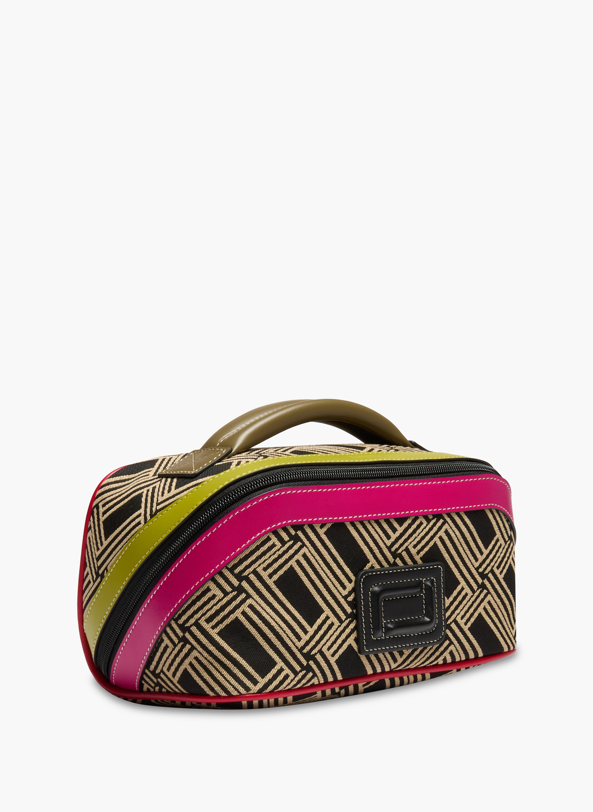 Lancel Mistral toilettas van katoen LANCEL Zwart