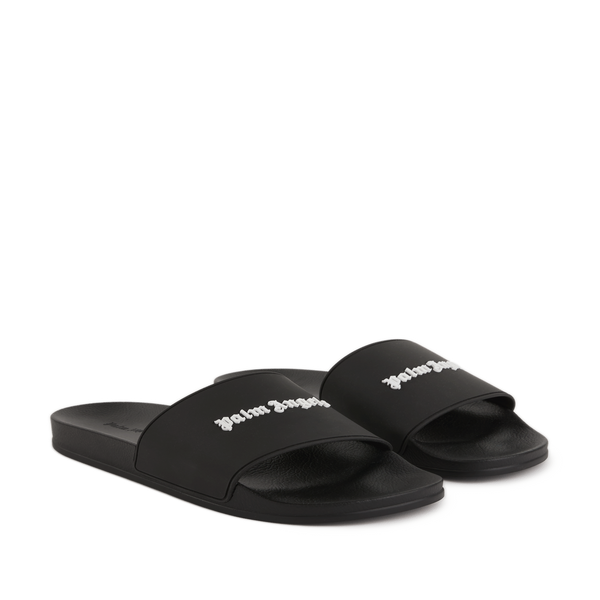 Palm Angels Sliders With Logo In Black