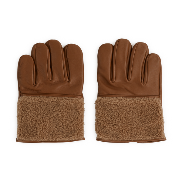 Aristide Leather Gloves In Brown