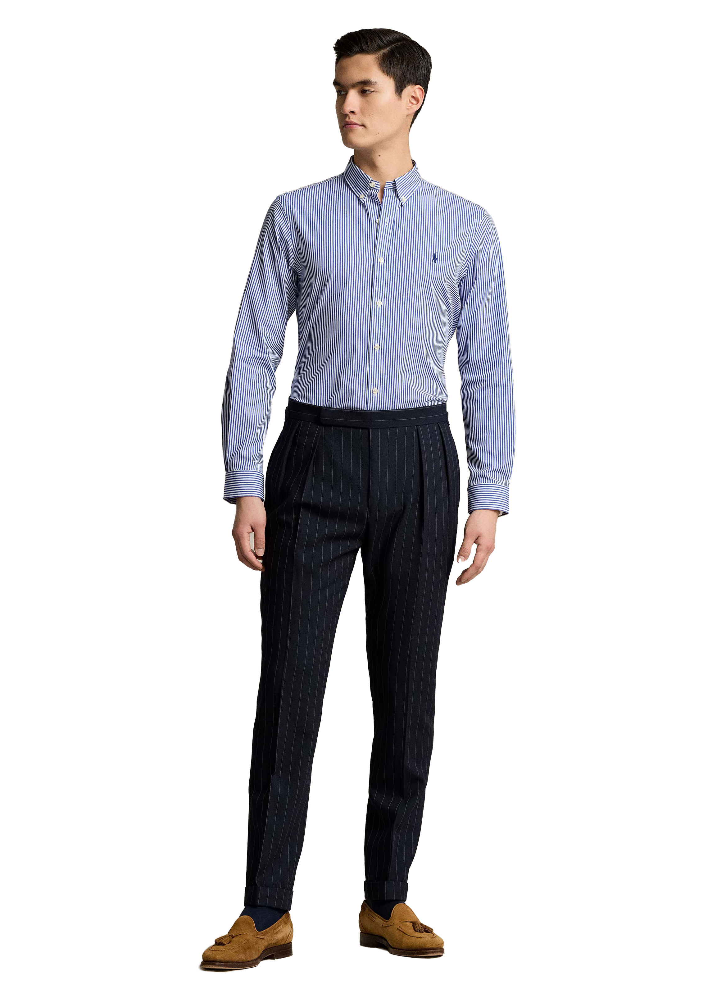 Chemise rayé en coton  POLO RALPH LAUREN Bleu