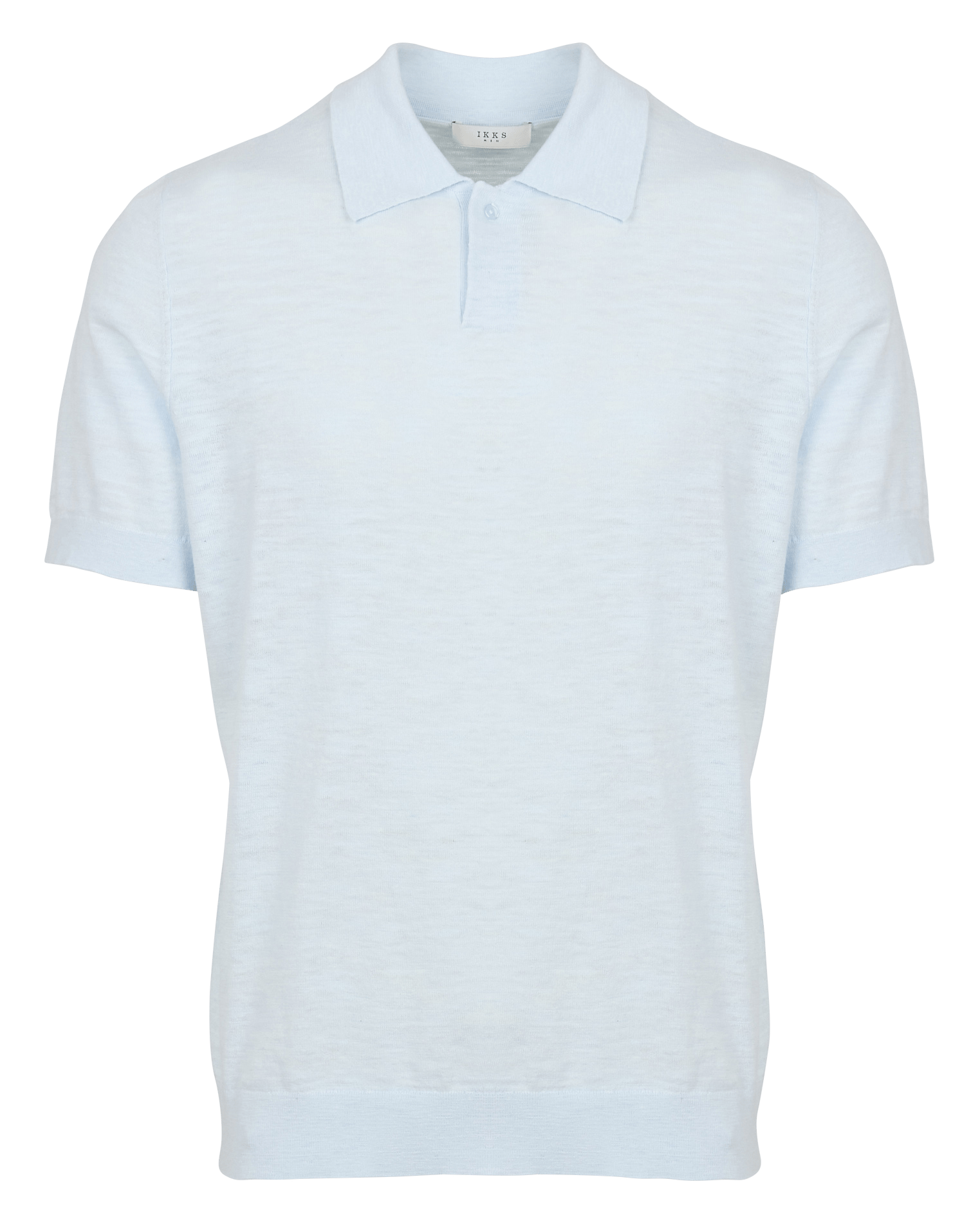 Polo manches courtes en coton mélangé Bleu