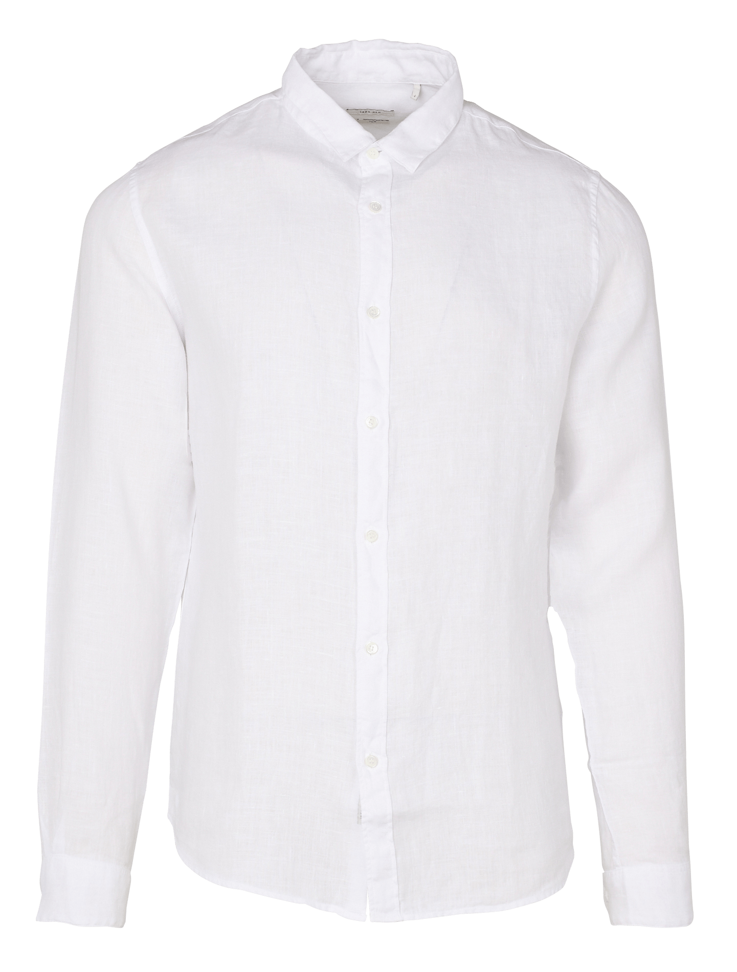 Chemise slim-fit col classique en lin IKKS Blanc