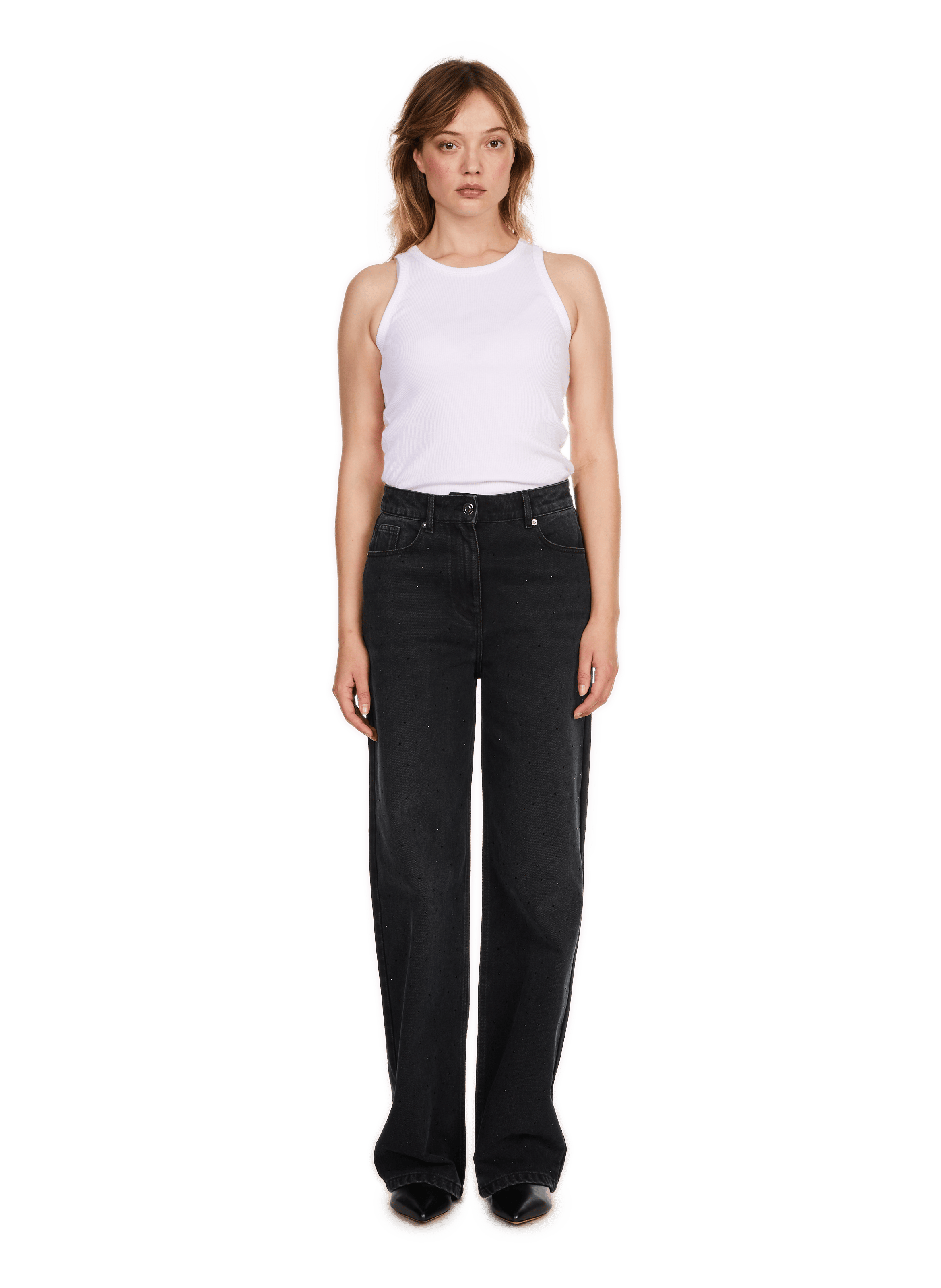 Cotton tank top  SAISON 1865 White